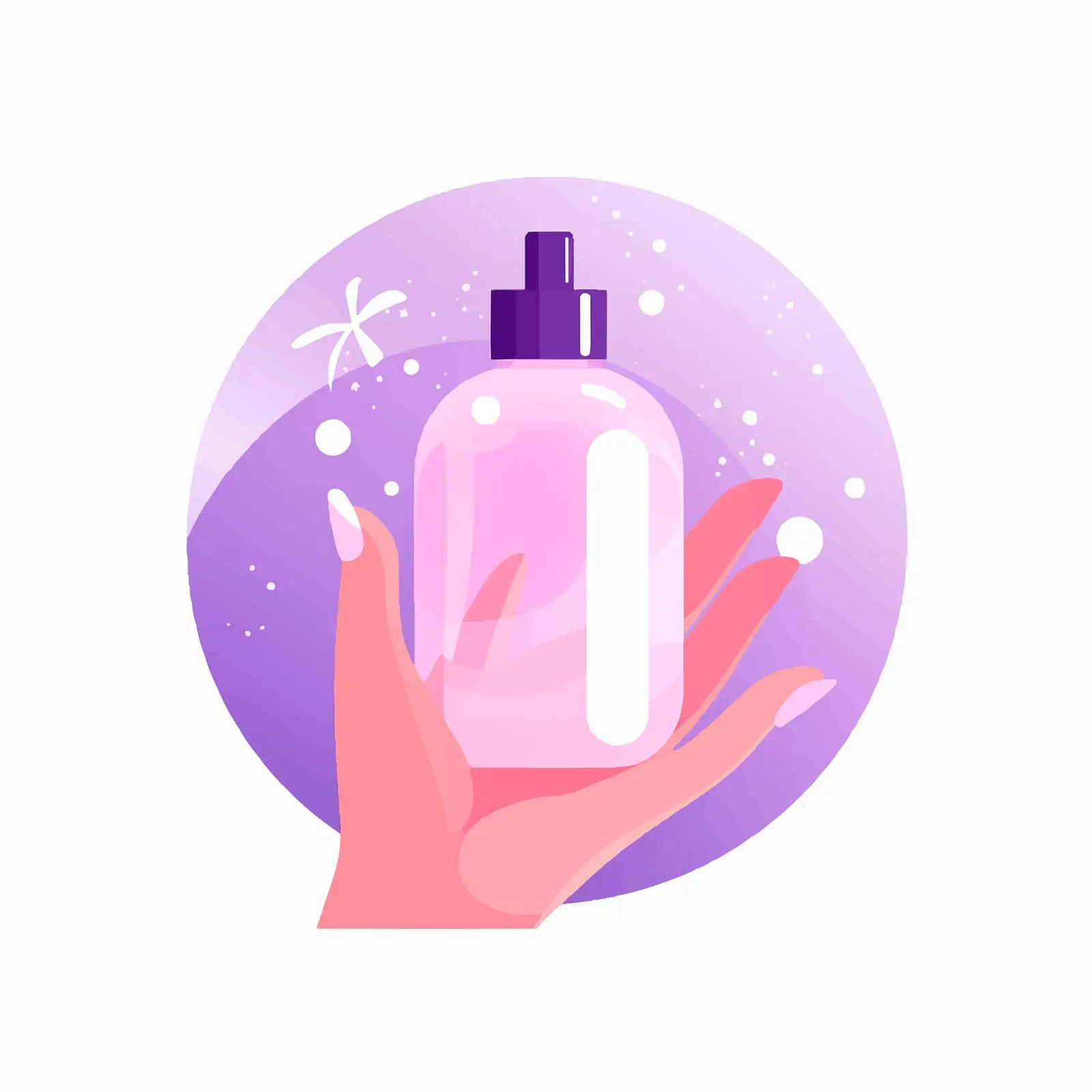 Elegant Cosmetic Bottle Held in Hand — free download from Dotvec