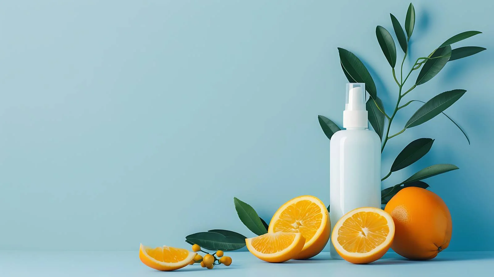 Luxury Cosmetic Display with Oranges — free download from Dotvec