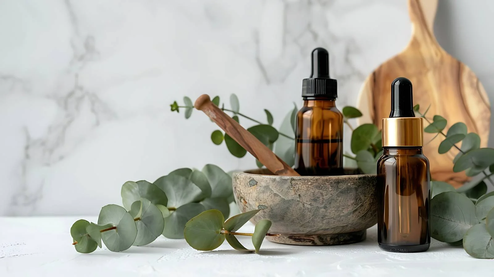 Luxury Cosmetic Oil Bottles with Wooden Set — free download from Dotvec