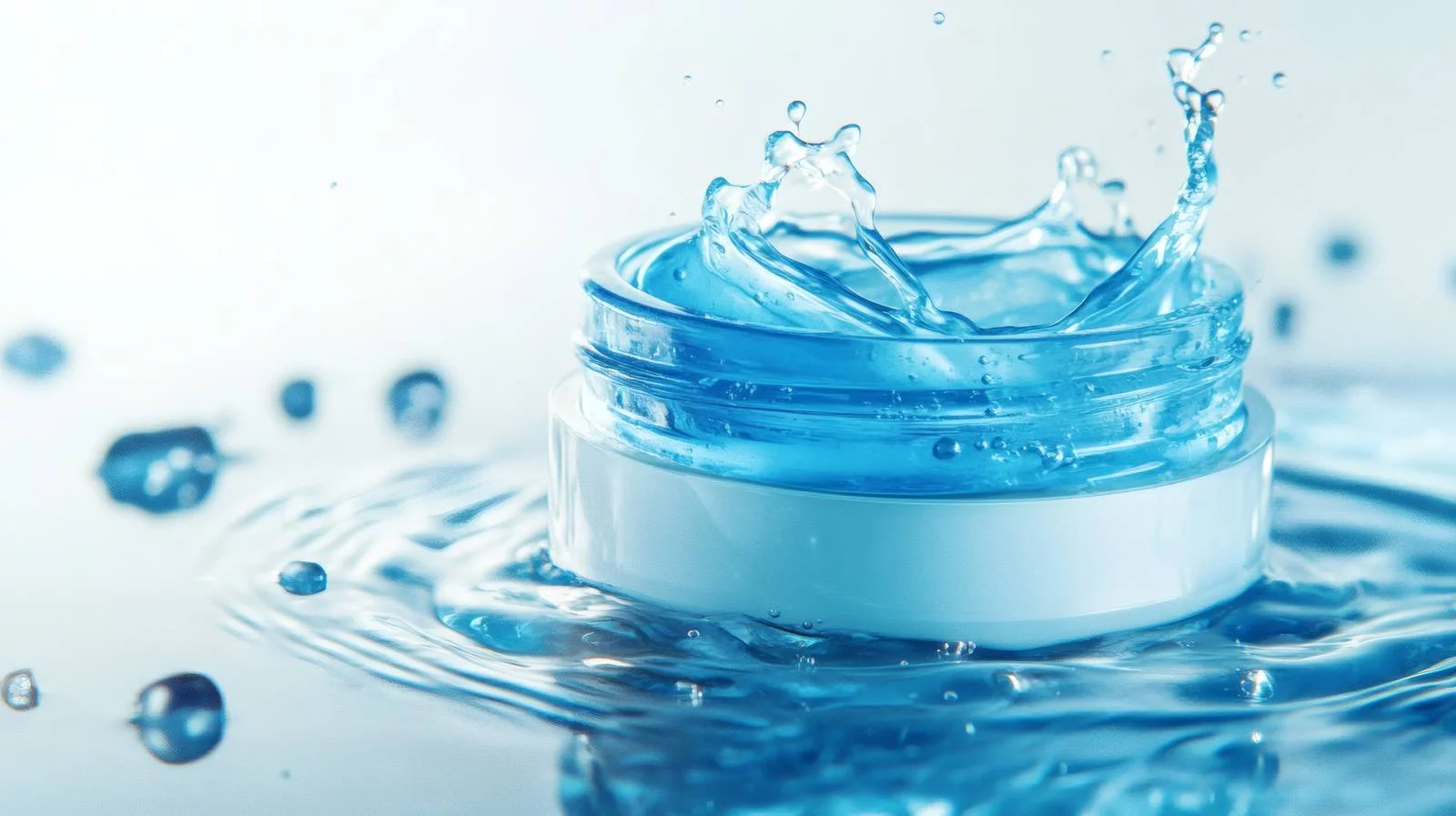 Luxurious Cosmetic Cream on Blue Water — free download from Dotvec