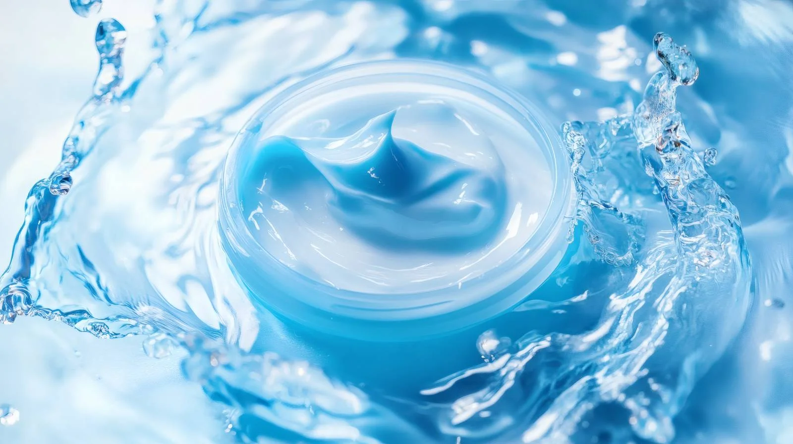 Luxurious Cosmetic Cream on Blue Water — free download from Dotvec