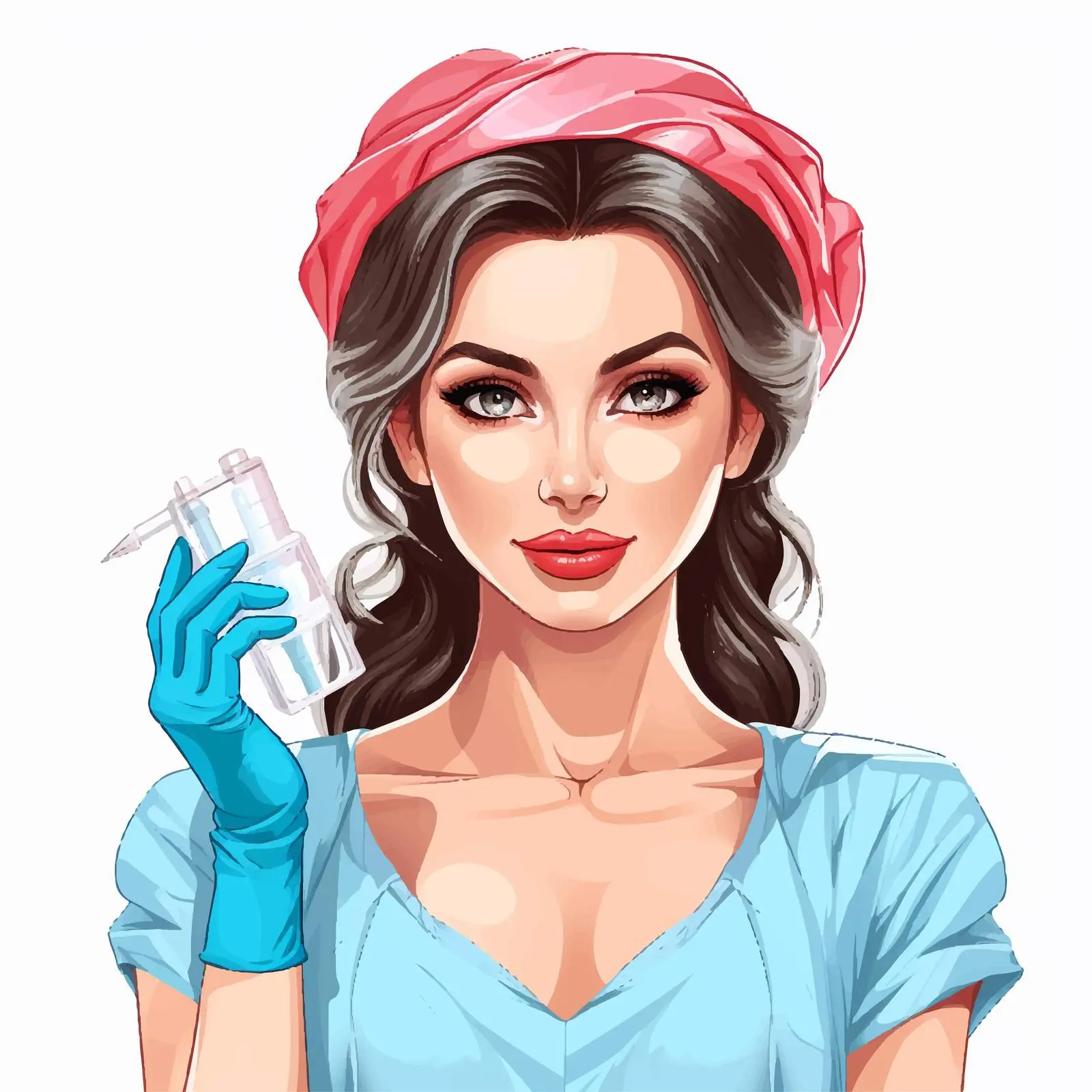 Beauty Injection Markup Portrait of a Girl — free download from Dotvec