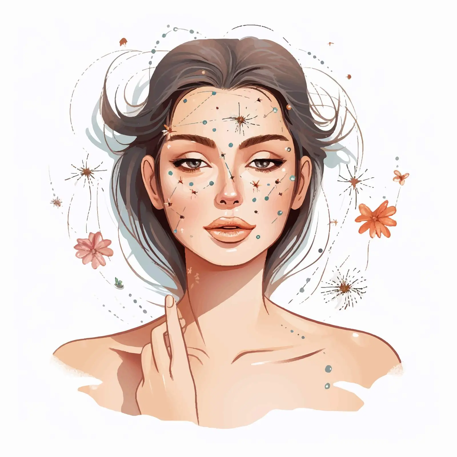 Cosmetology Workflow Portrait of a Beautiful Girl – free beauty therapy image from Dotvec