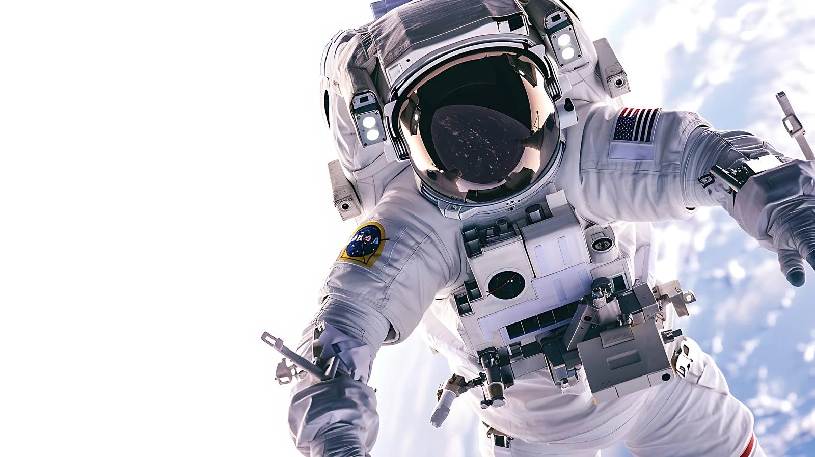 Cosmonaut Near Earth in Outer Space — free download from Dotvec