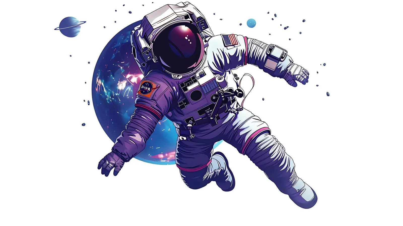 Night Earth Cosmonaut Space Flight — free download from Dotvec