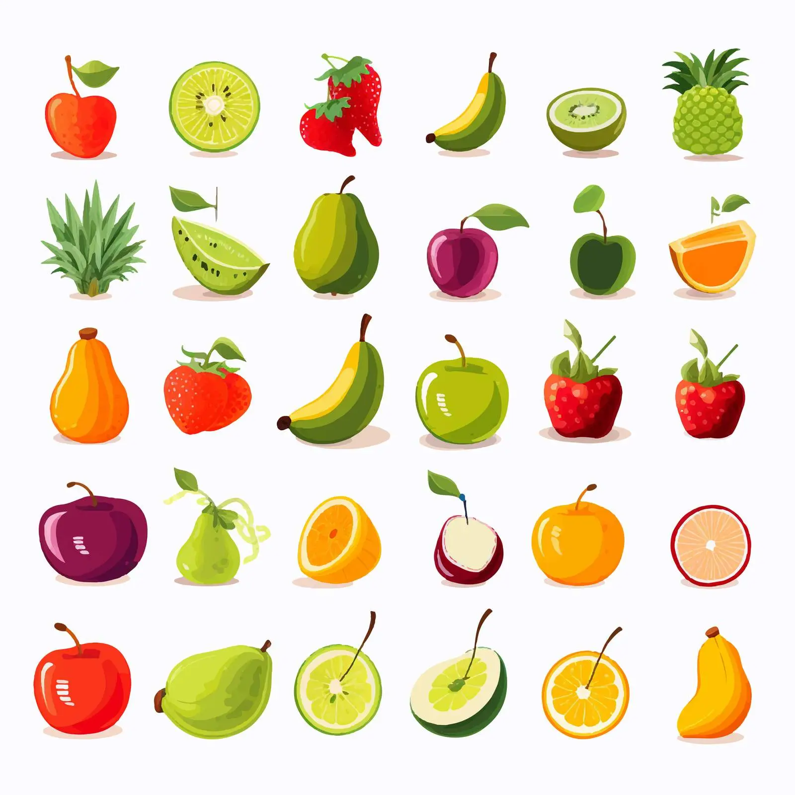 Counting Fruits with Illustrations for Learning — free download from Dotvec