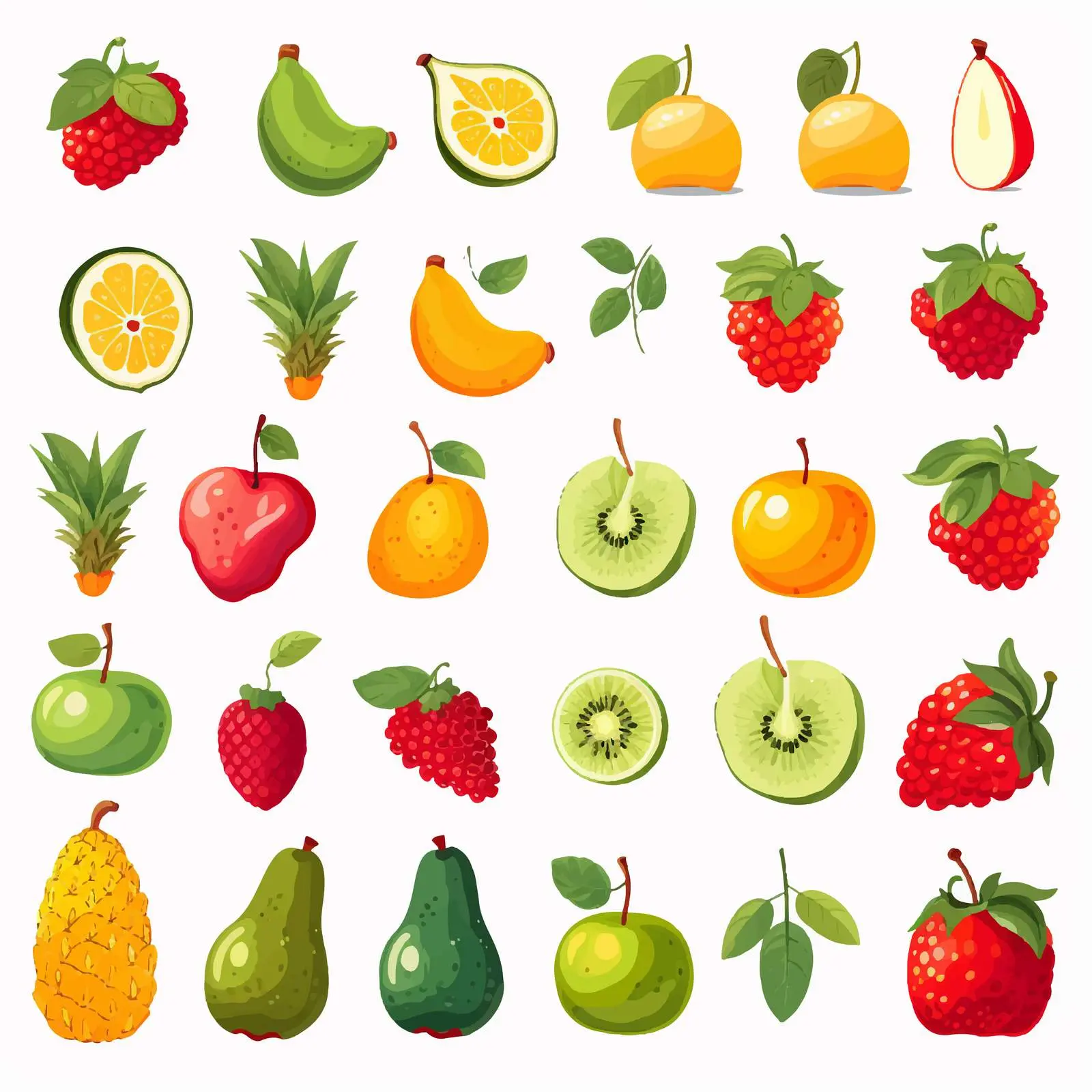 Colorful Fruits Counting Numbers Illustration — free download from Dotvec