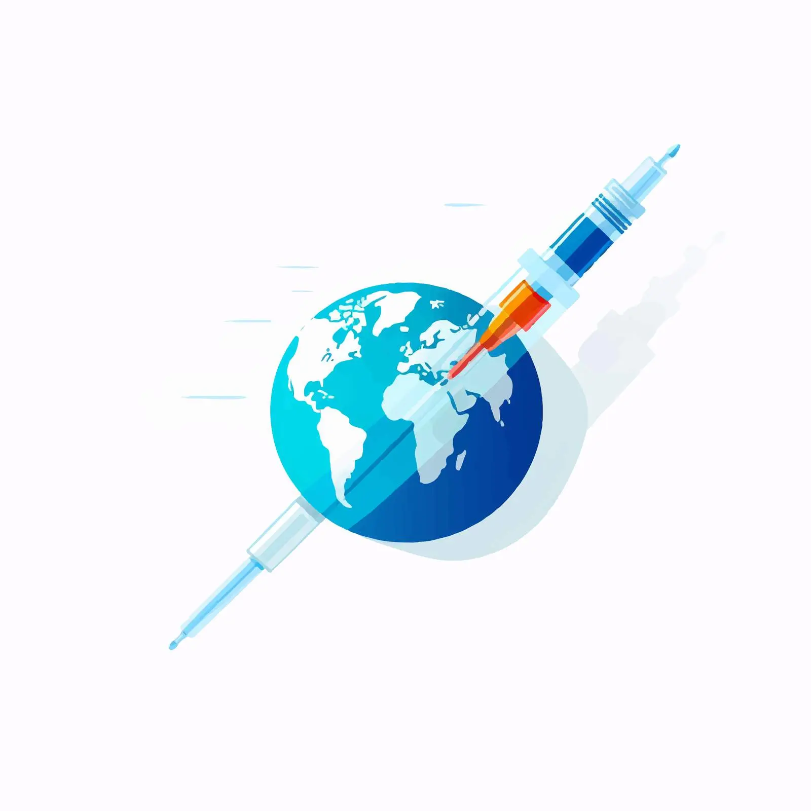 Vaccination Graphic with Syringe and Plaster – free health campaign image from Dotvec
