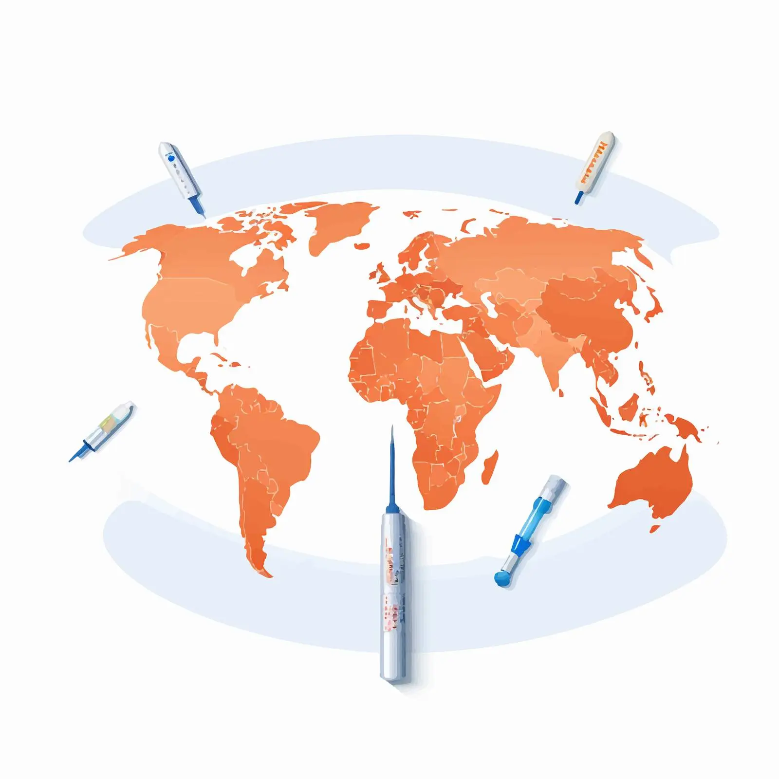 Global Vaccination Concept with Syringe and Plaster — free download from Dotvec