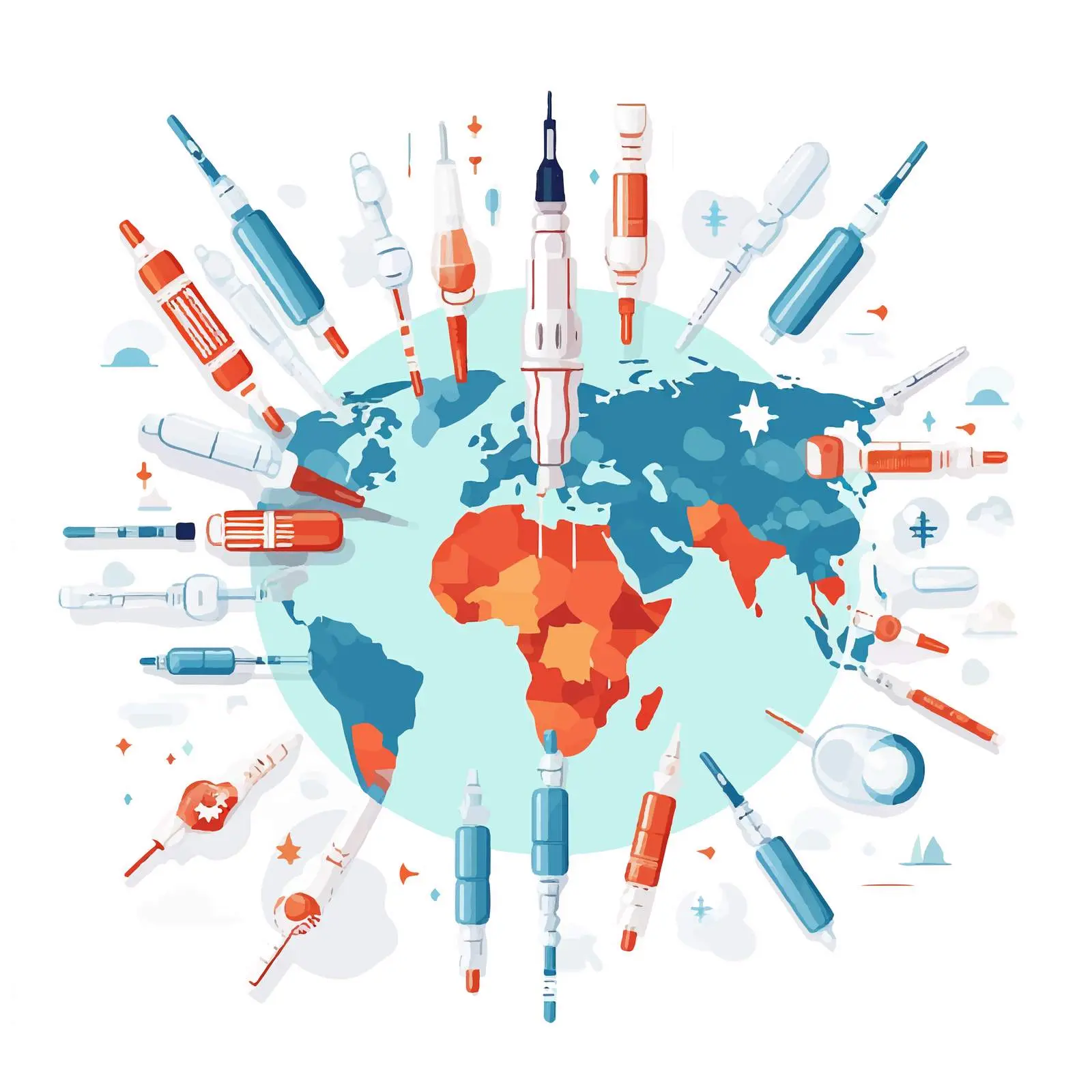 Global Vaccination Concepts with Syringe and Plaster – free health campaign image from Dotvec
