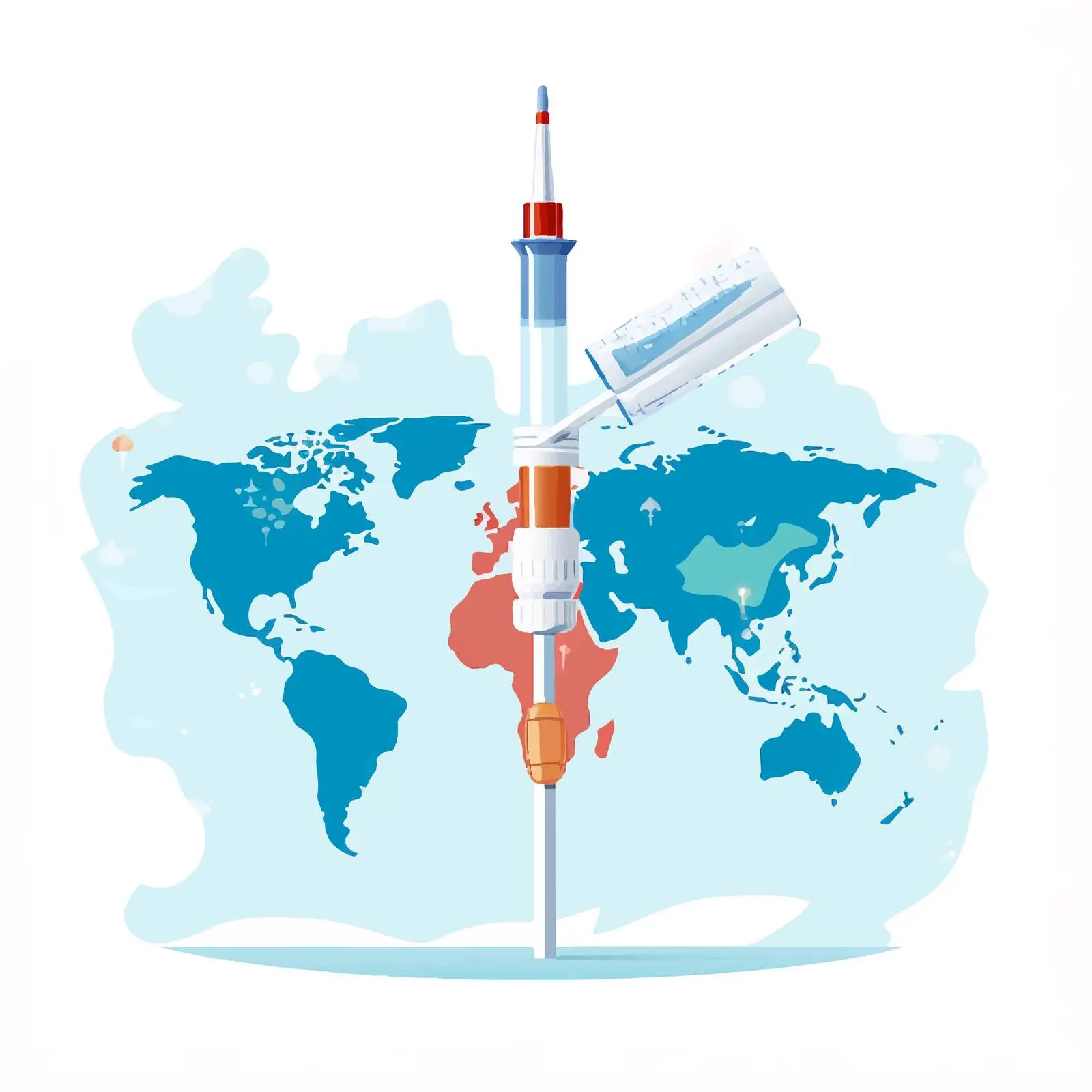Vaccination Concepts with Syringe and Plaster — free download from Dotvec