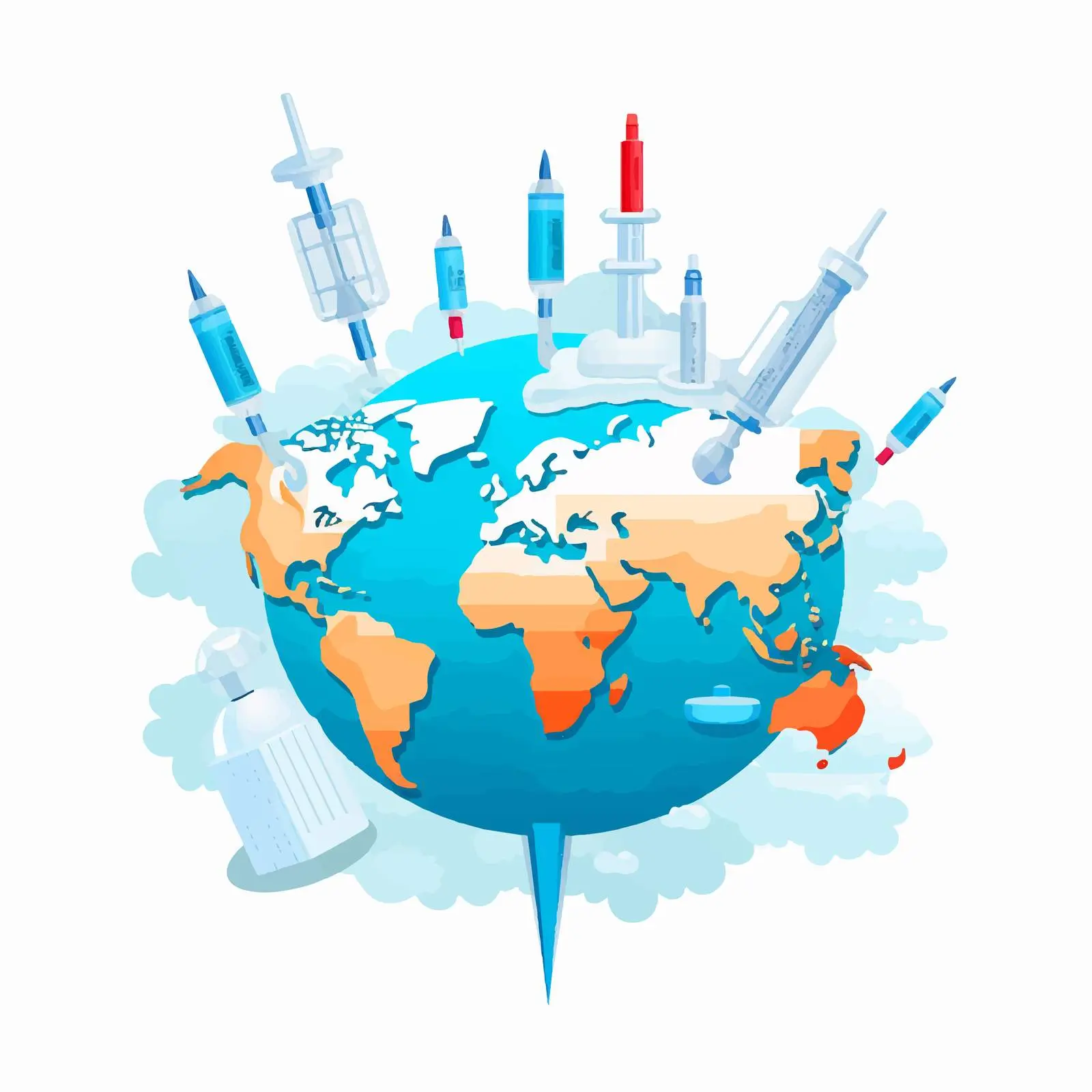 Vaccination Concept with Syringe and Plaster – free health campaign image from Dotvec