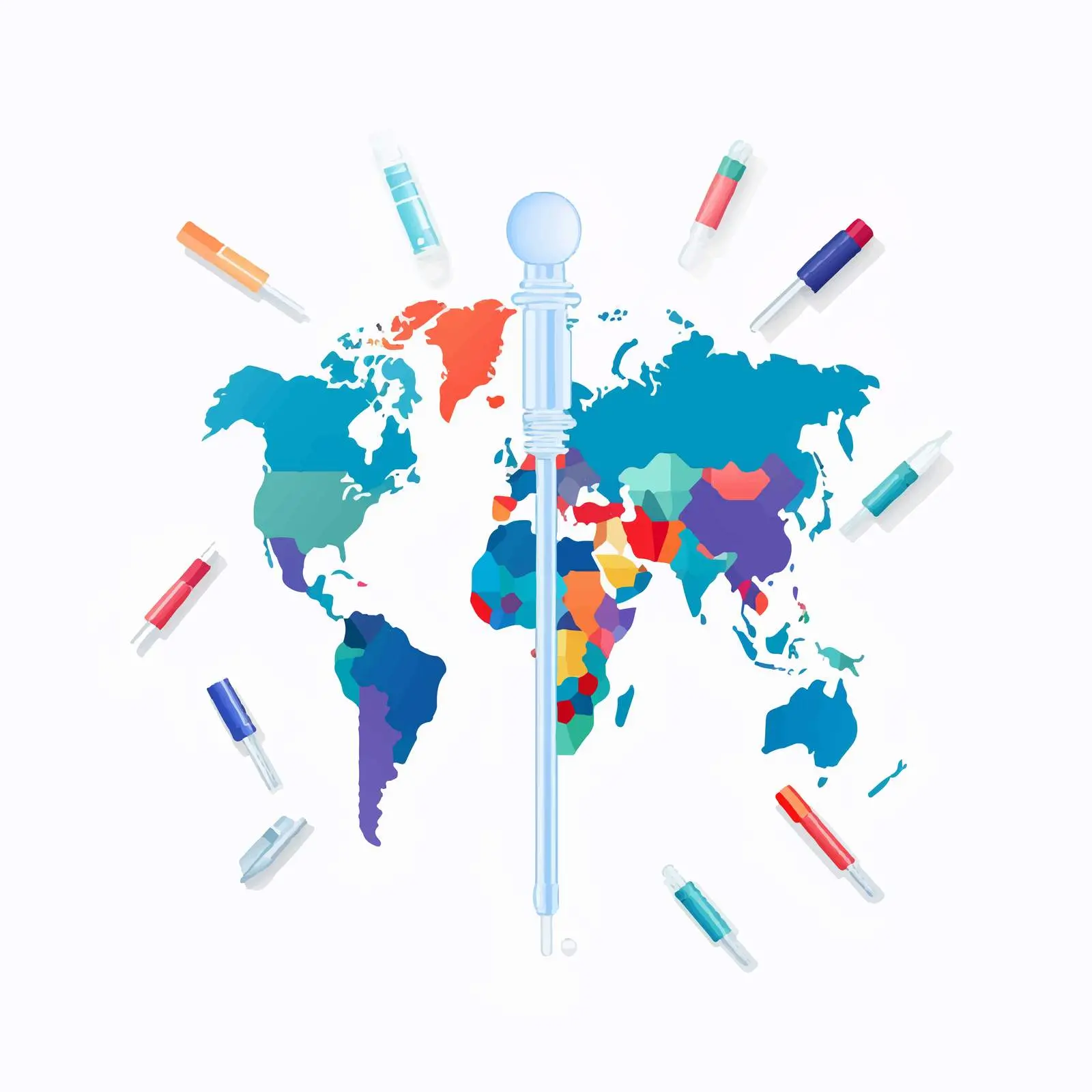 Global Vaccination Concept with Syringe and Plaster – free medical resources image from Dotvec