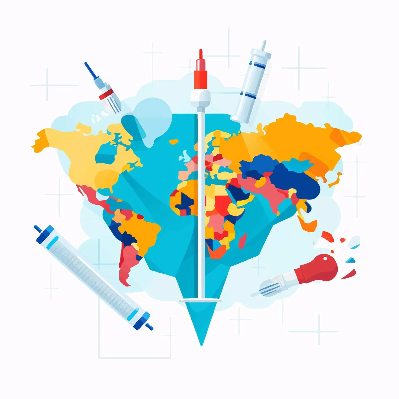 Vaccination Symbols and Global Health Awareness – free preventive care image from Dotvec
