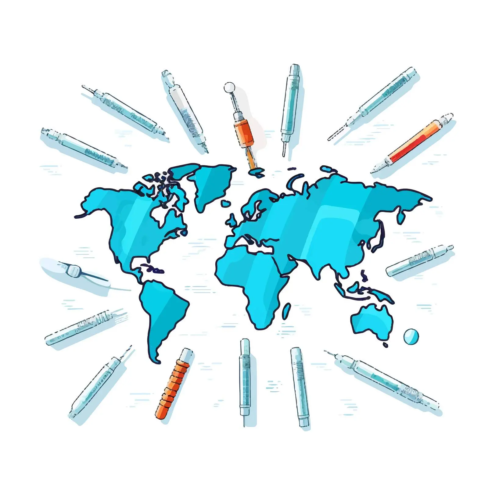 Vaccination Concept with Syringe and Plaster – free health campaign image from Dotvec