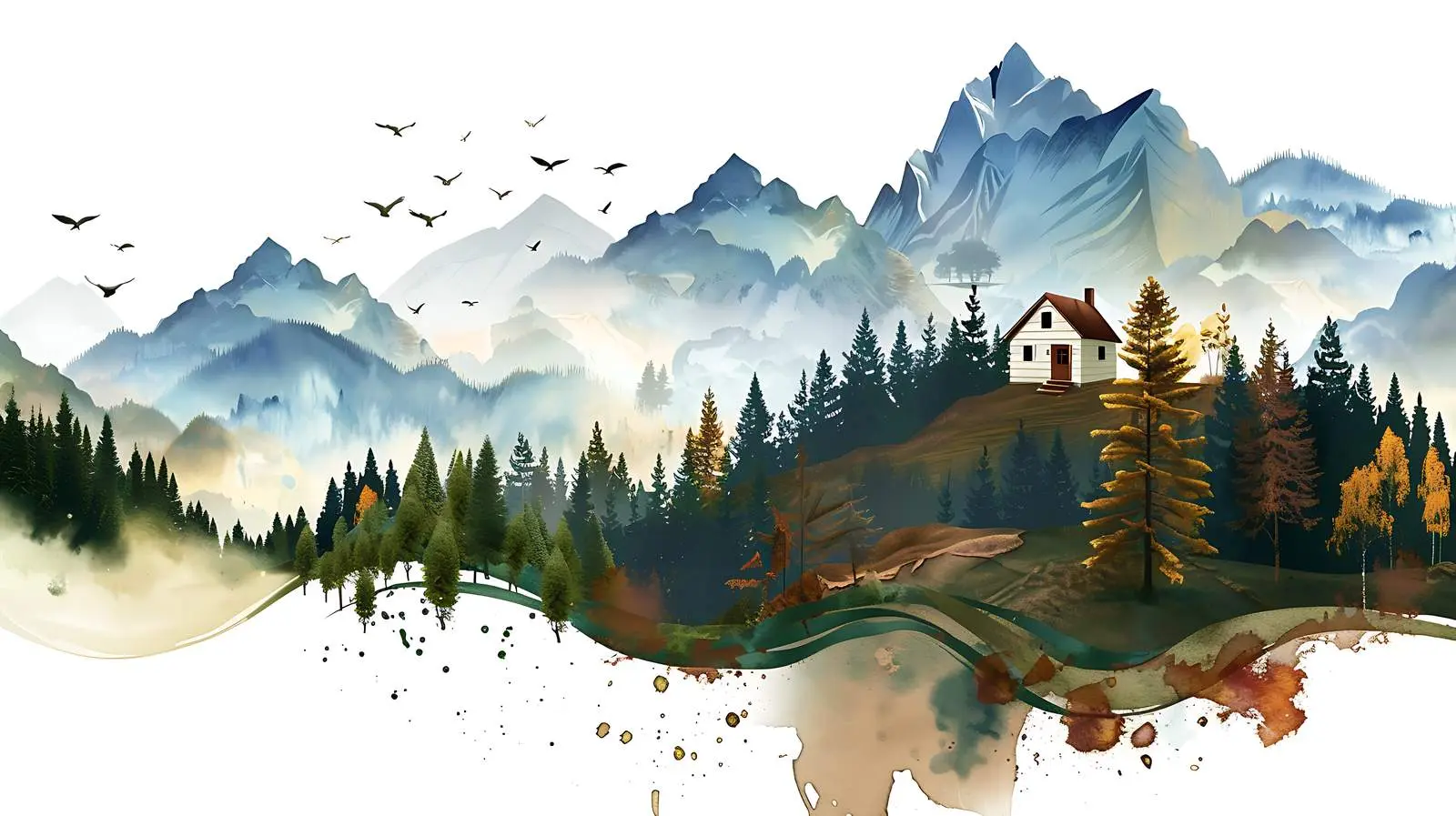 Charming Country House Cottage in Scenic Mountains — free download from Dotvec