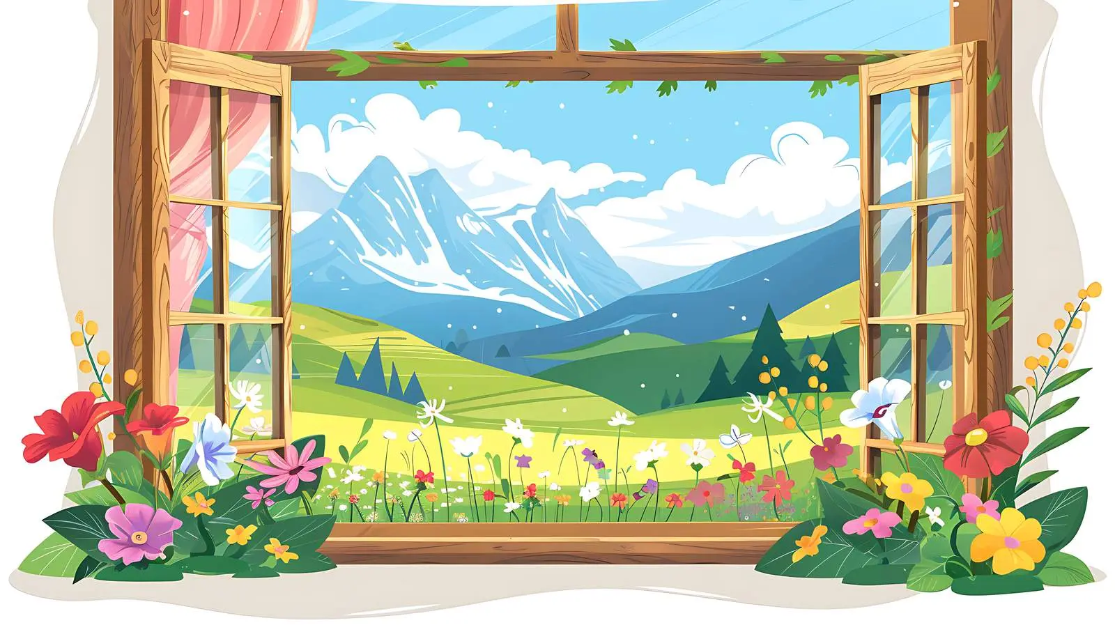Country House Window with Mountain View – free viewpoint image from Dotvec