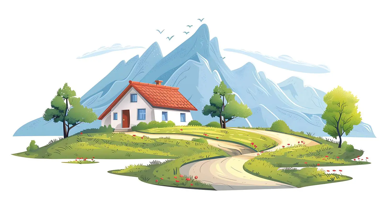 Country House with Mountain View — free download from Dotvec