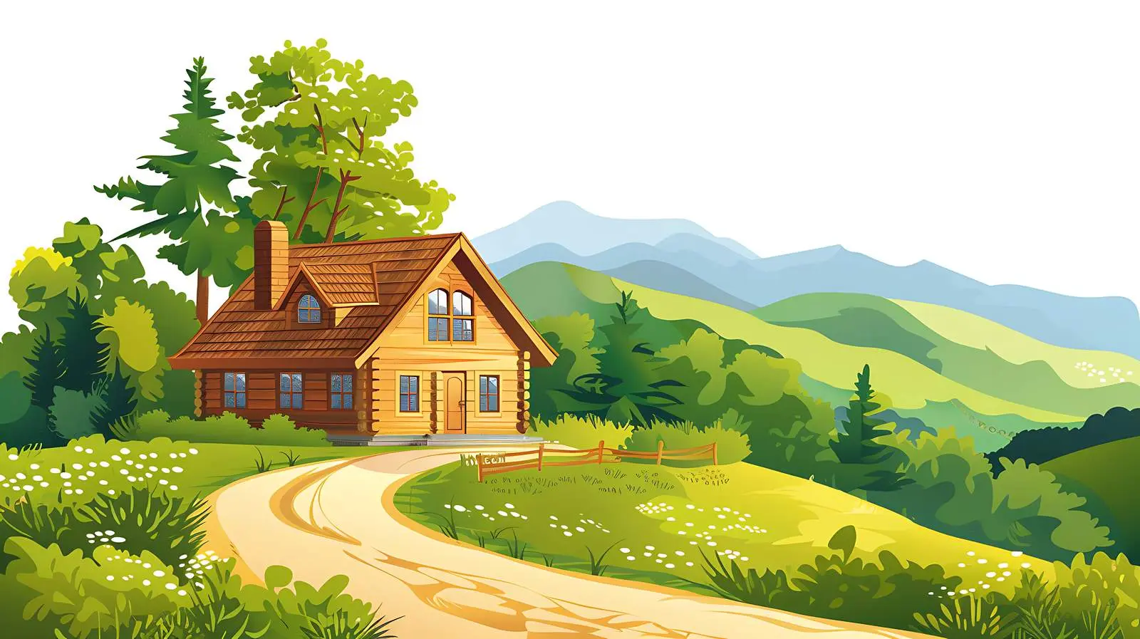 Country House with Mountain View – free south image from Dotvec