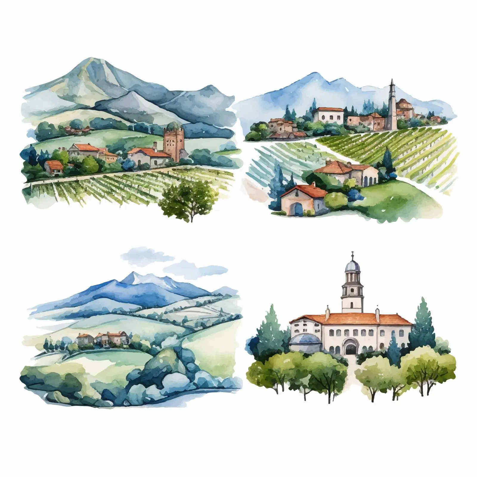 Watercolor Country Map Sublimation Background Set — free download from Dotvec