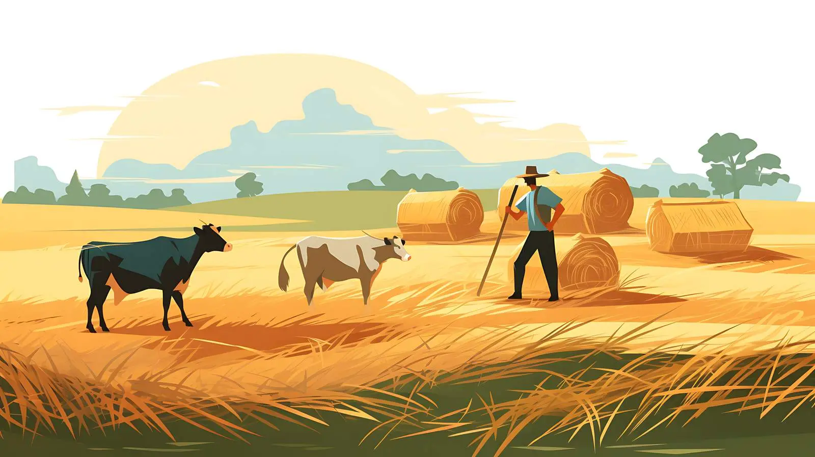 Rural Farming Scene – free cultivating image from Dotvec