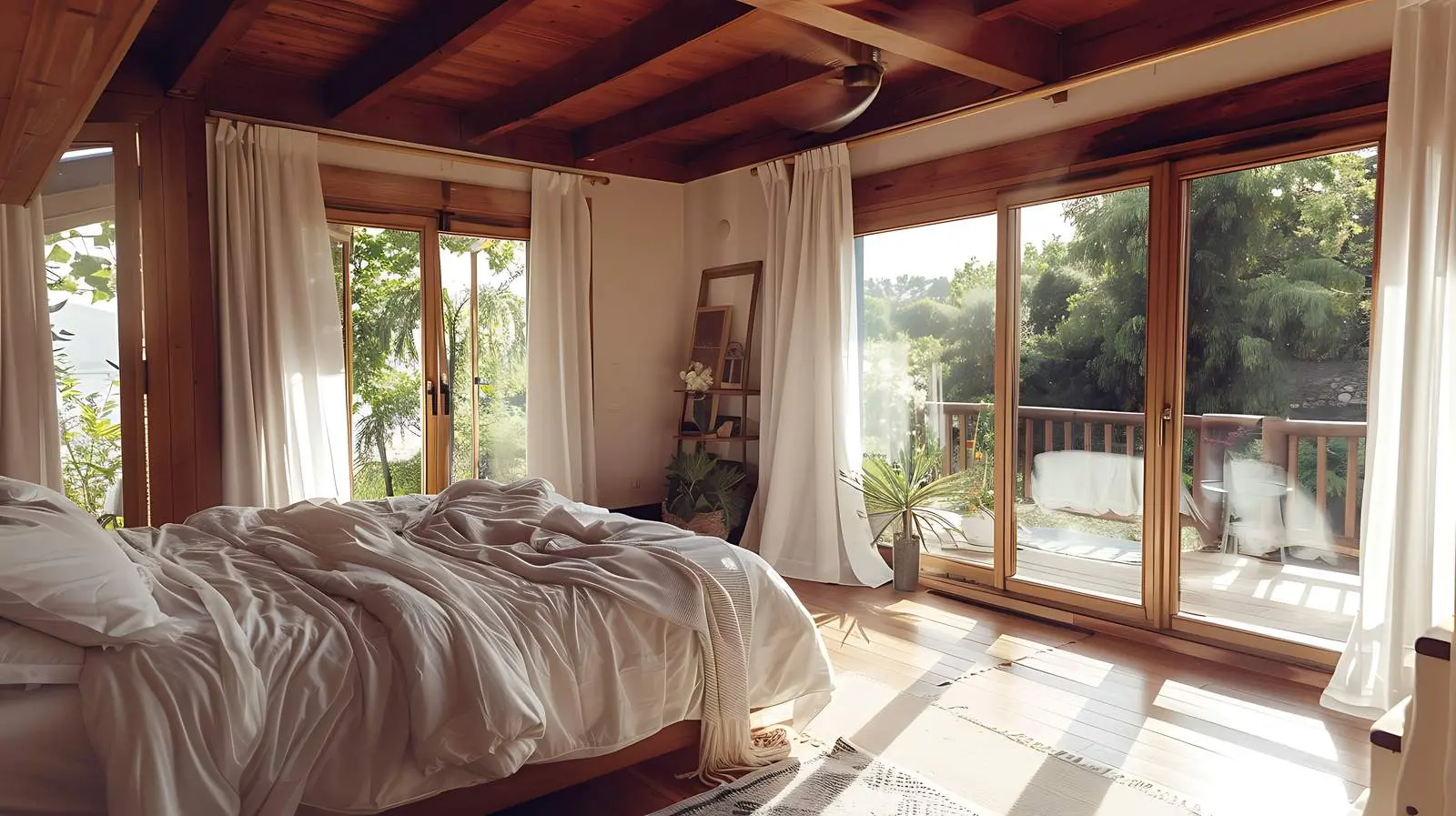 Countryside Villa Bedroom with Scenic View – free architecture design image from Dotvec
