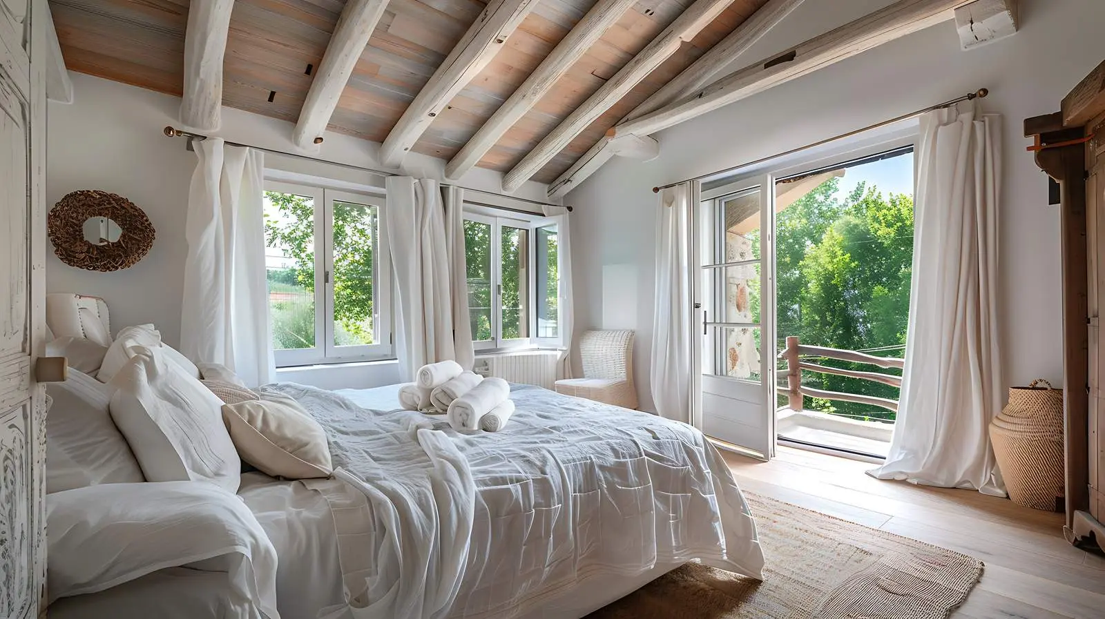 Charming Countryside Villa Bedroom with Scenic View — free download from Dotvec