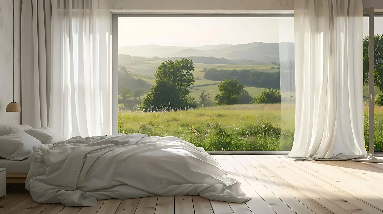 Cozy Bedroom in Countryside Villa with Scenic View — free download from Dotvec