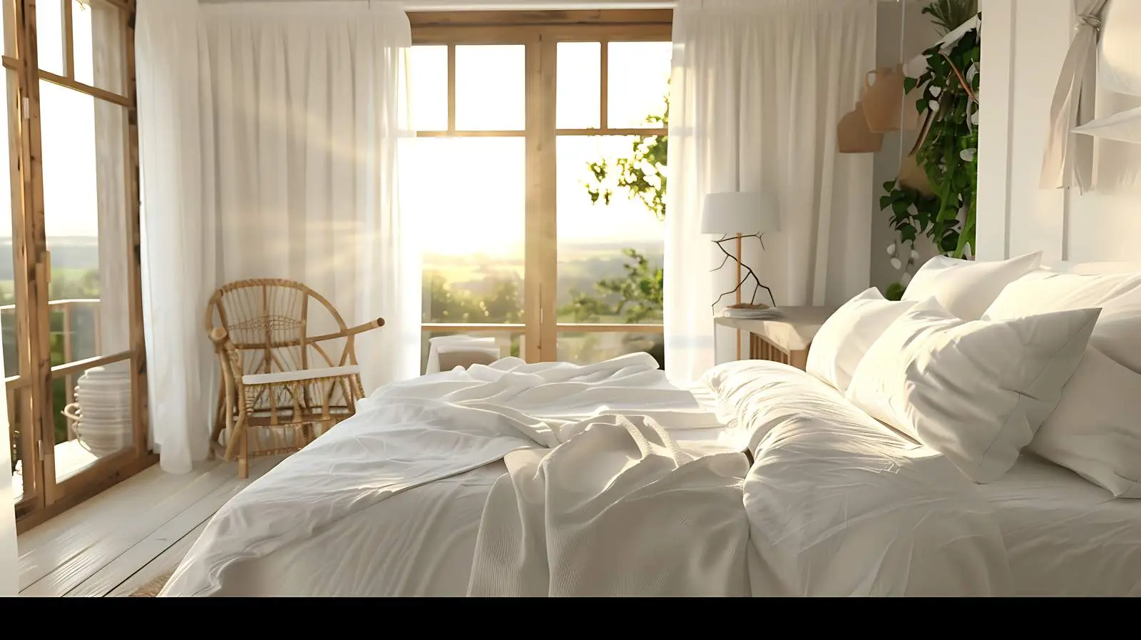 Cozy Countryside Villa Bedroom with Scenic View — free download from Dotvec