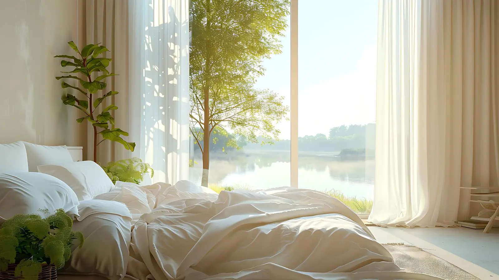 Cozy Bedroom in Countryside Villa with Scenic View — free download from Dotvec