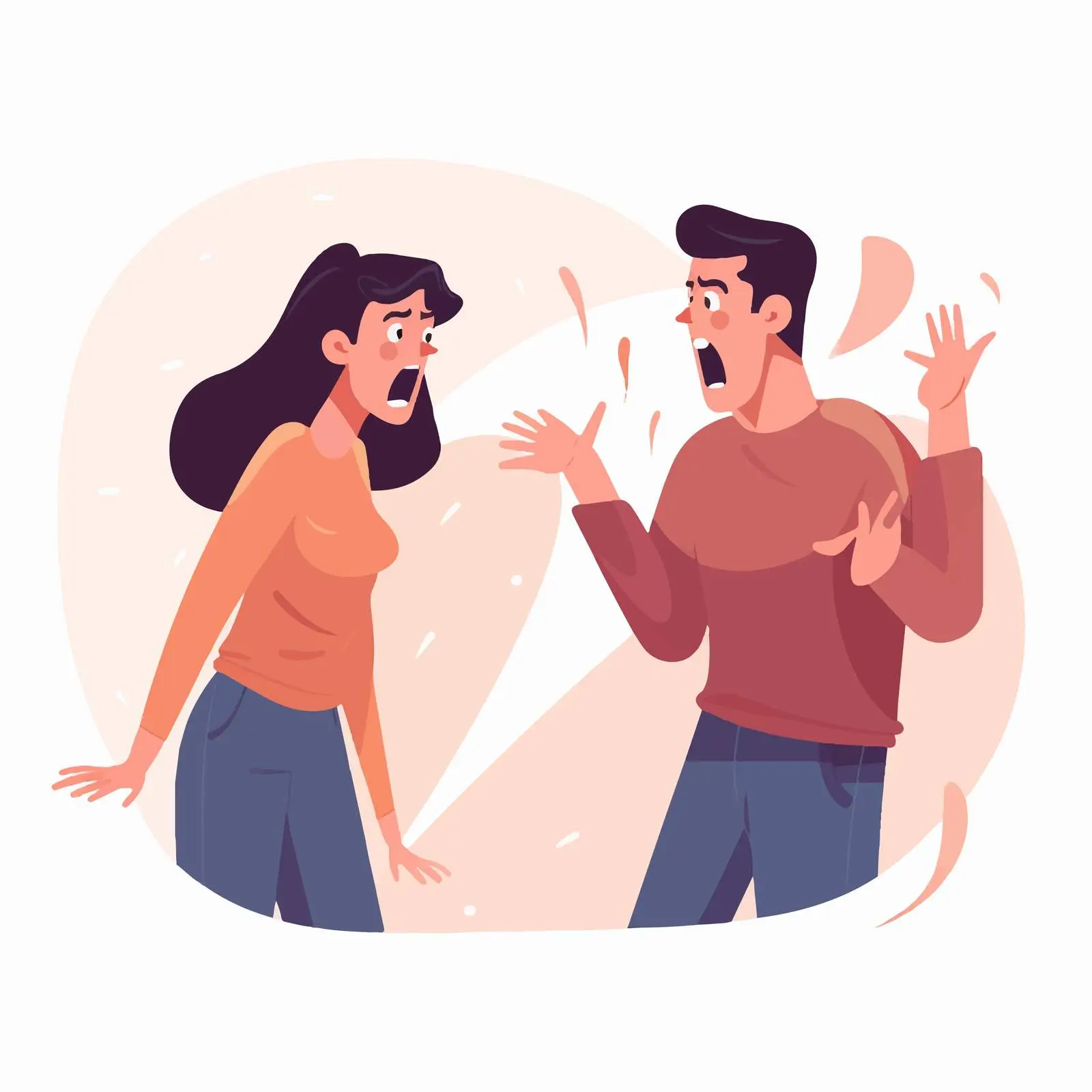 Couple Arguing Vector Illustration — free download from Dotvec