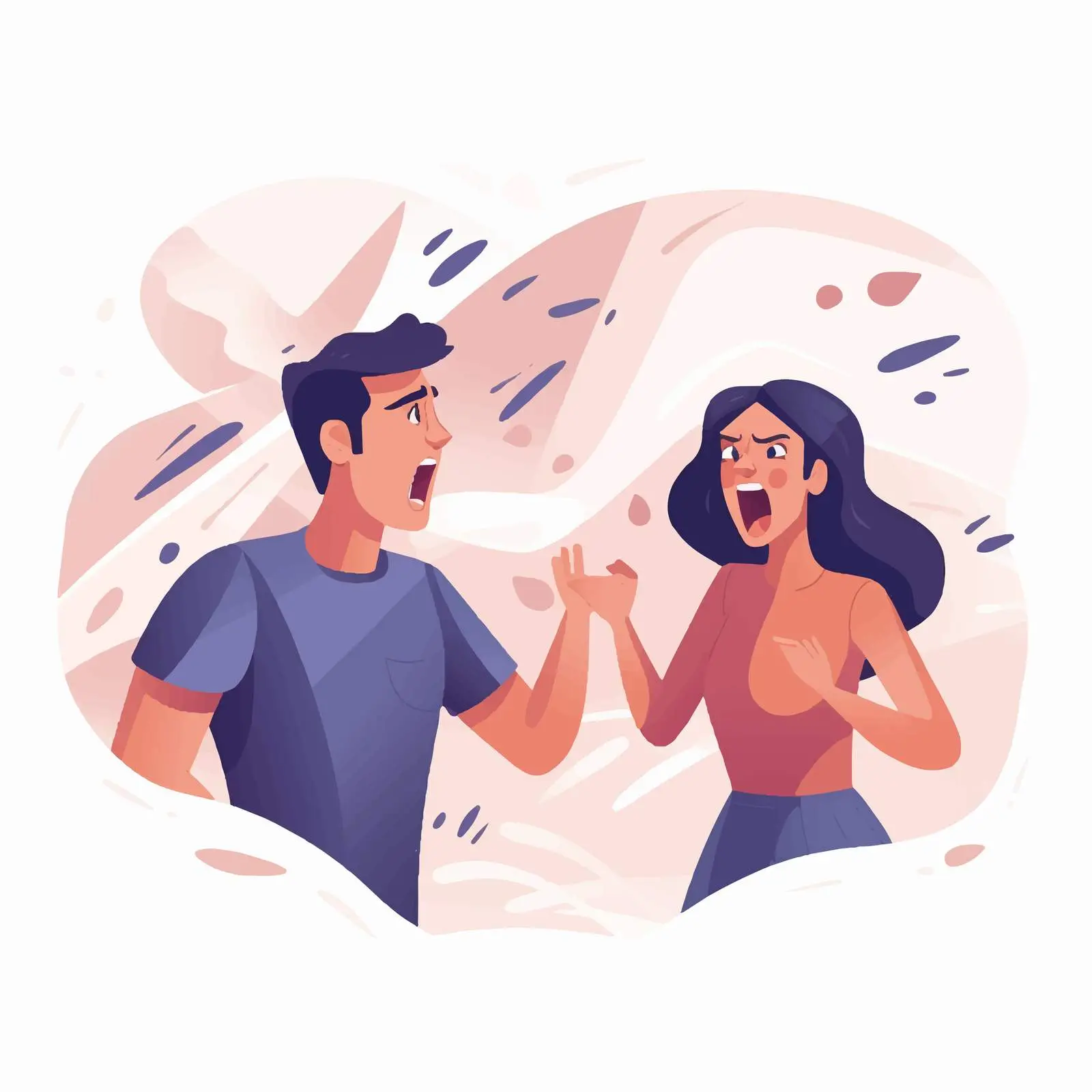 Couple Arguing Vector Illustration — free download from Dotvec