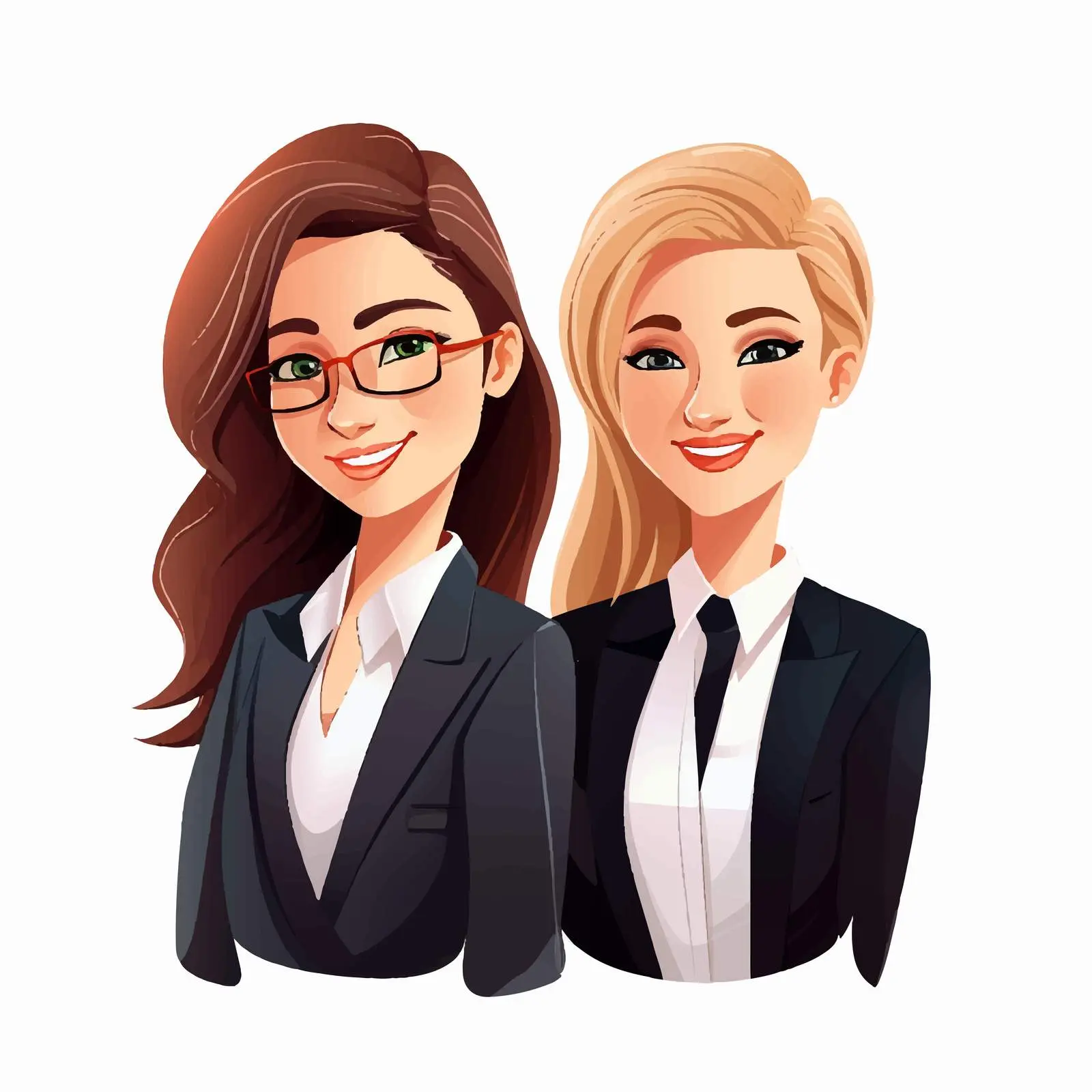 Cartoon Businesswomen Avatars Vector Illustration — free download from Dotvec