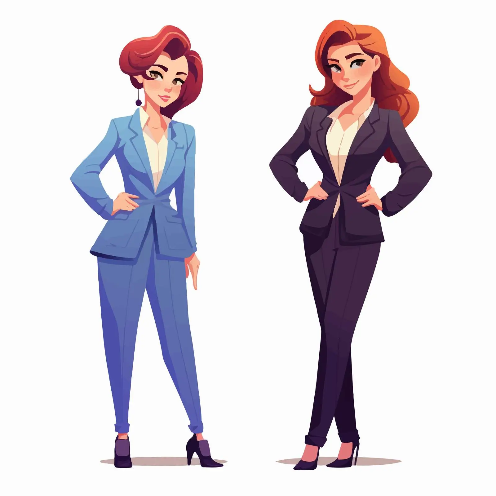 Diverse Businesswomen Cartoon Avatars Vector Illustration – free work culture image from Dotvec