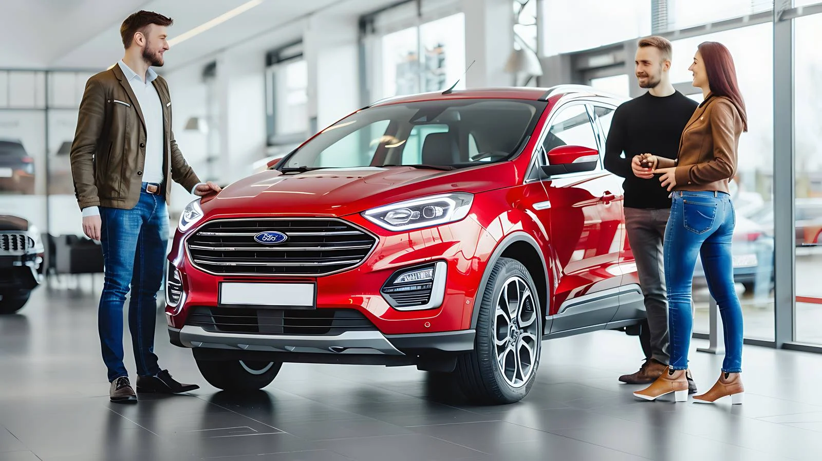 Couple Buying New Car at Dealership — free download from Dotvec