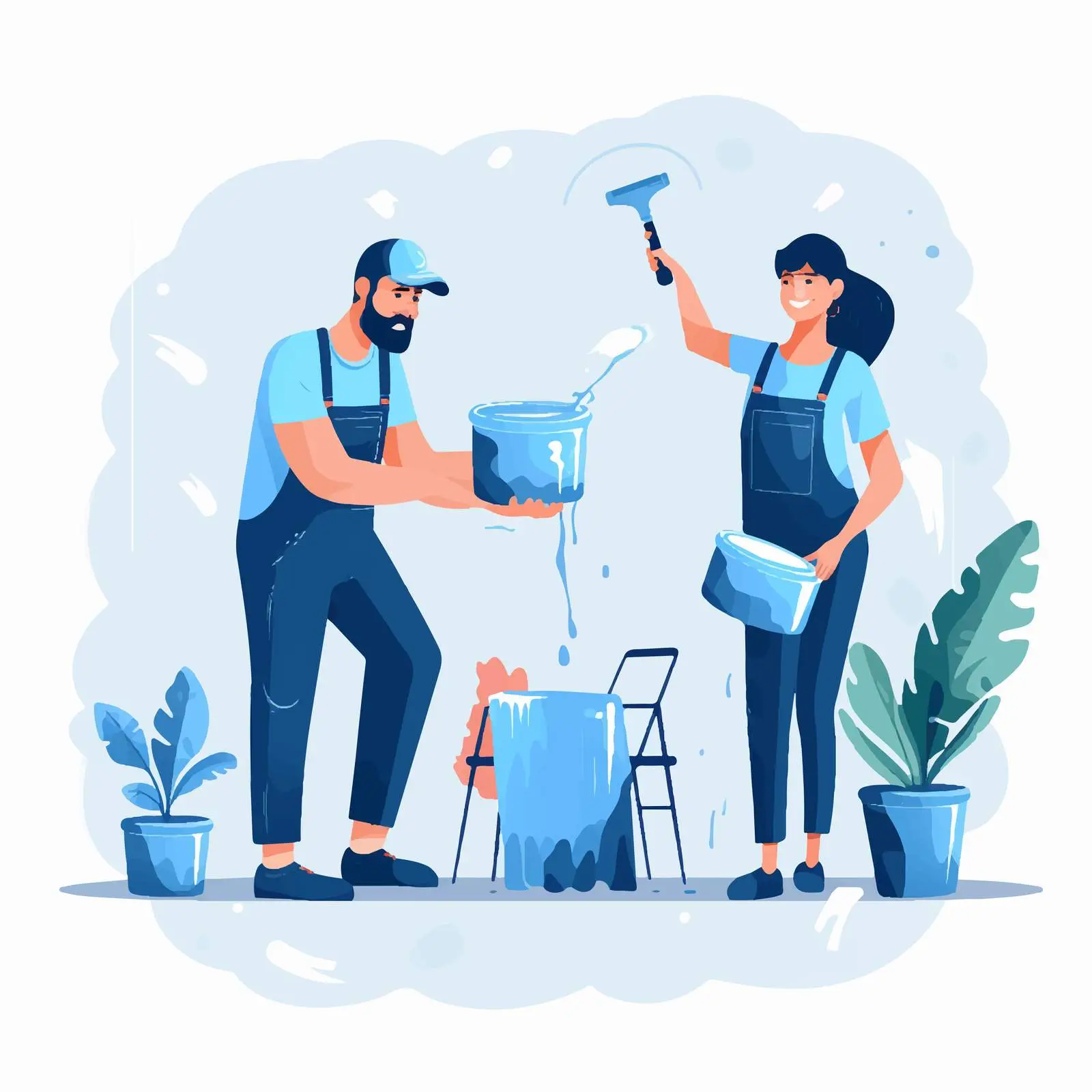 Couple Decorating Home with Paint and Text — free download from Dotvec