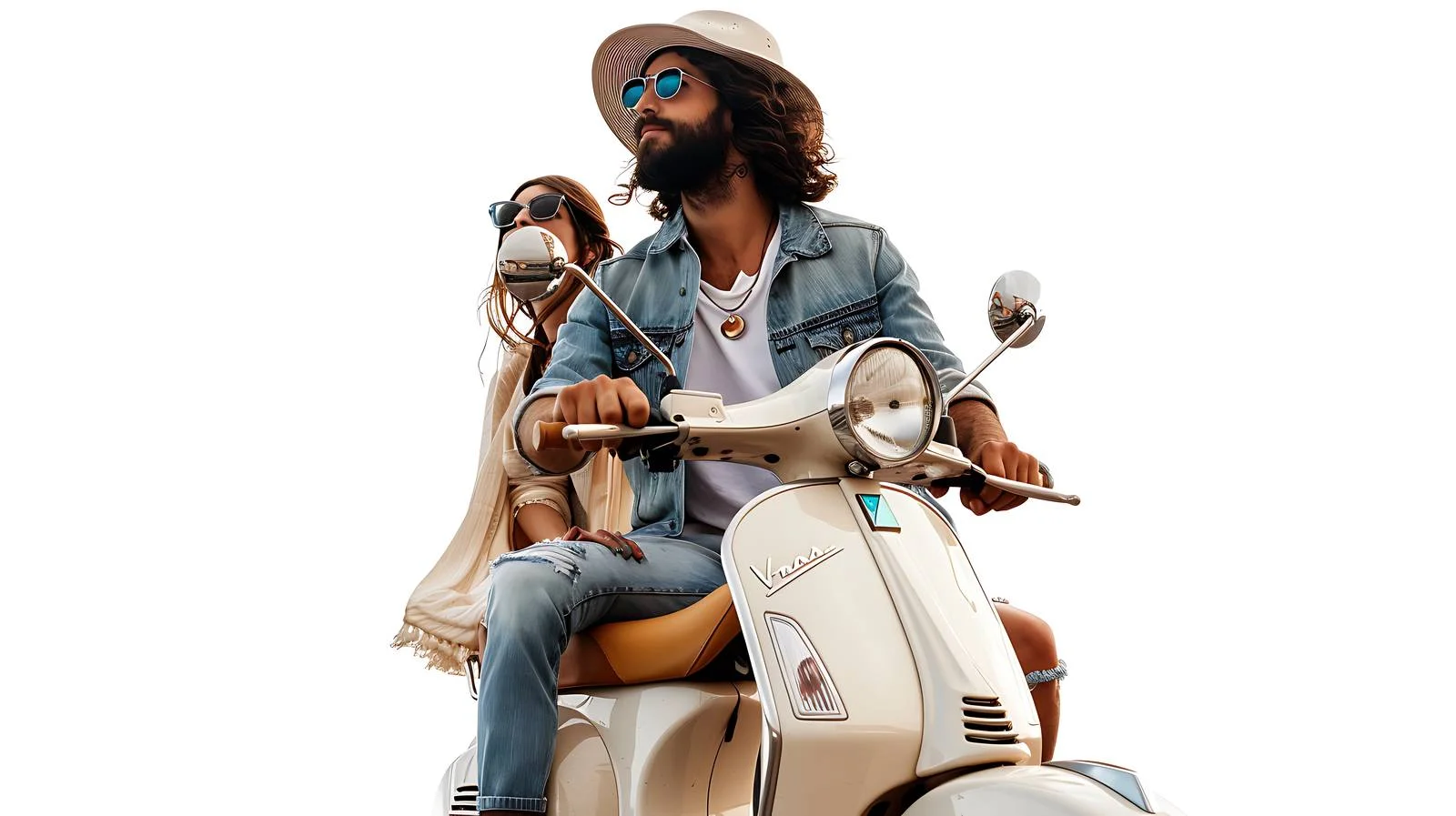 Exploring Tuscany on Vespa in Italy — free download from Dotvec