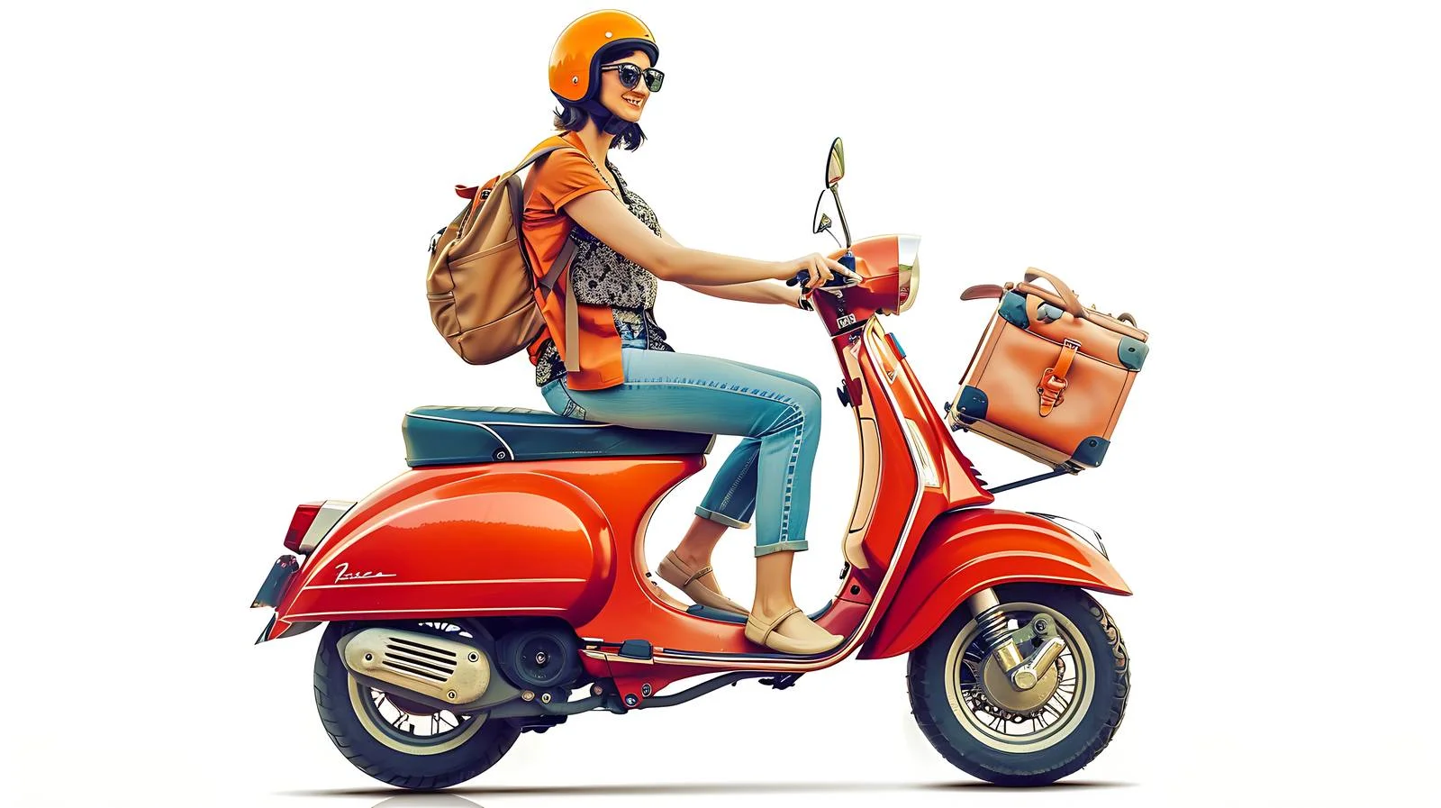 Exploring Tuscany on Vespa in Italy — free download from Dotvec