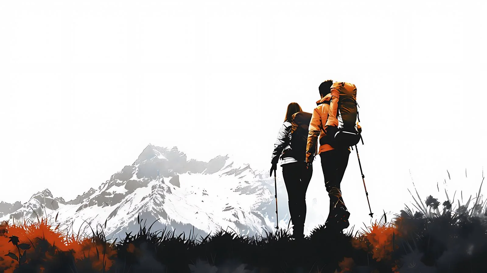 Adventurous Couple Hiking Austrian Mountains — free download from Dotvec