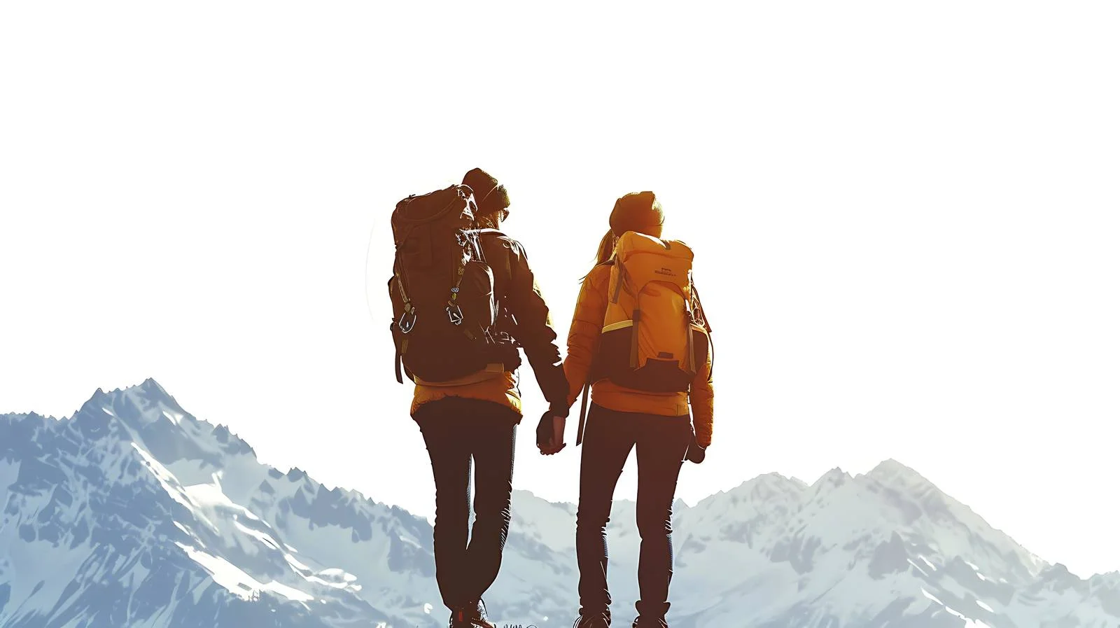 Austrian Mountain Couple Hiking Isolated — free download from Dotvec