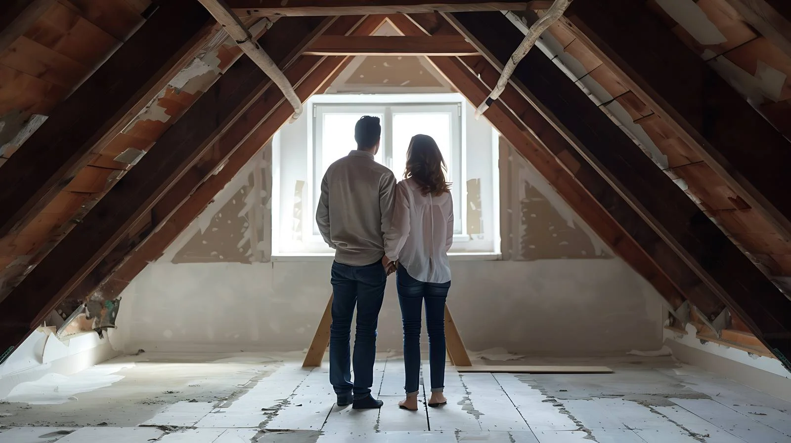 Renovated Attic Couple Looking at Catalogue — free download from Dotvec