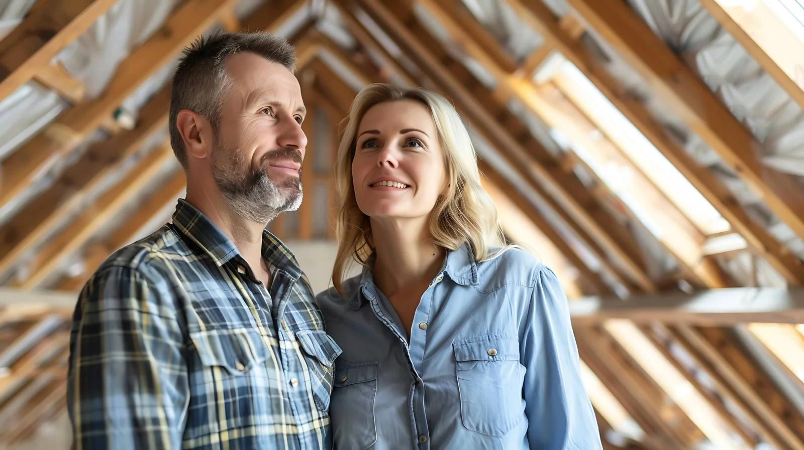 Couple Renovating Attic Look at Catalogue — free download from Dotvec