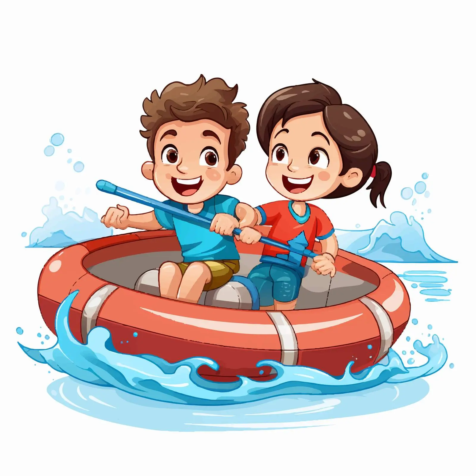 Kids Enjoying a Dinghy Boat Adventure — free download from Dotvec