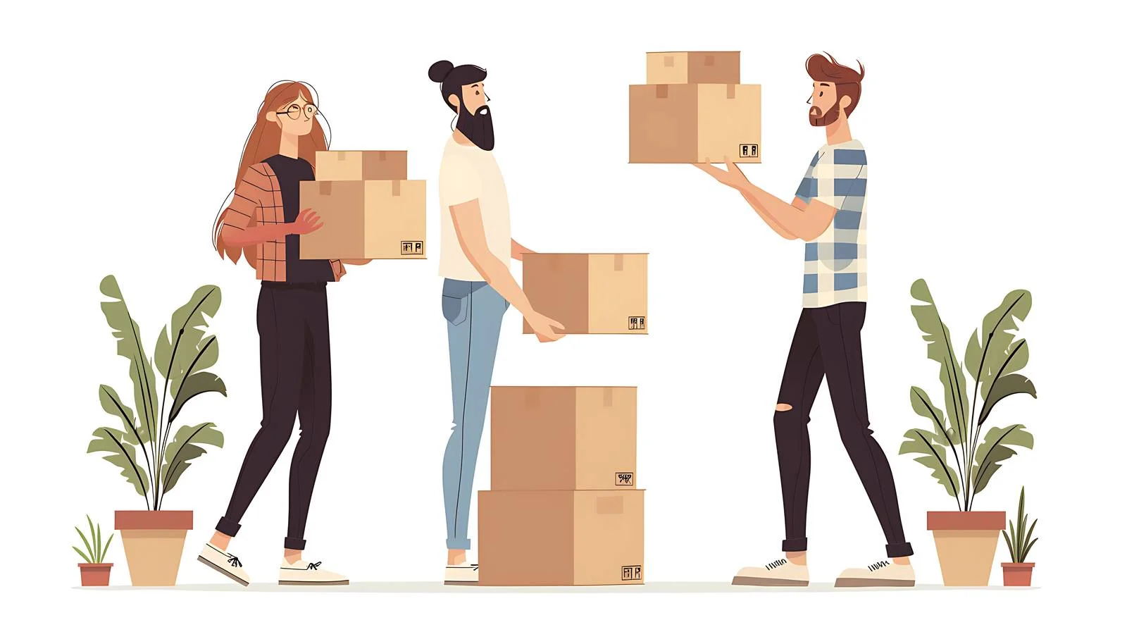 Couple Moving Into New Home — free download from Dotvec