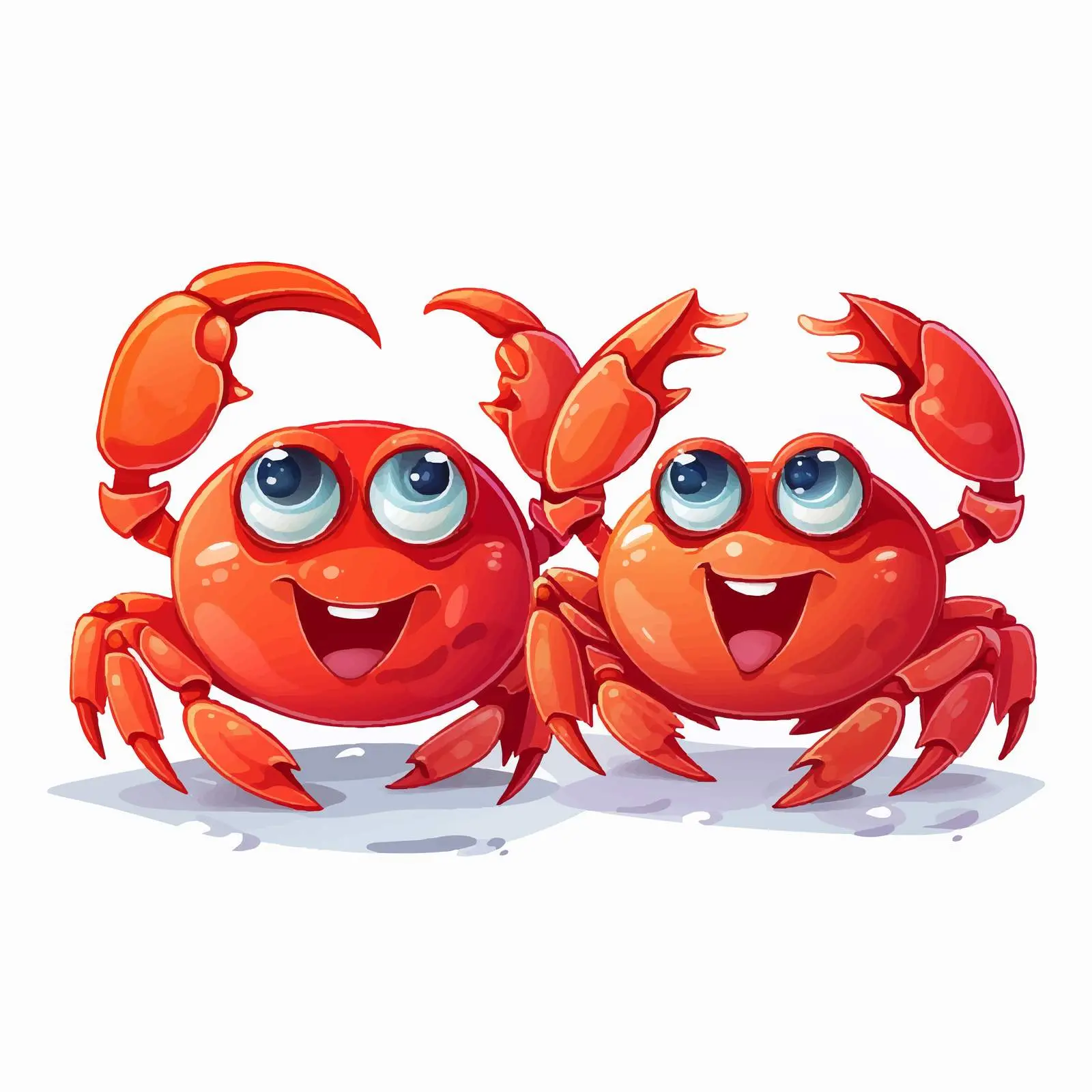 Cartoon Vector Illustration of Crabs — free download from Dotvec