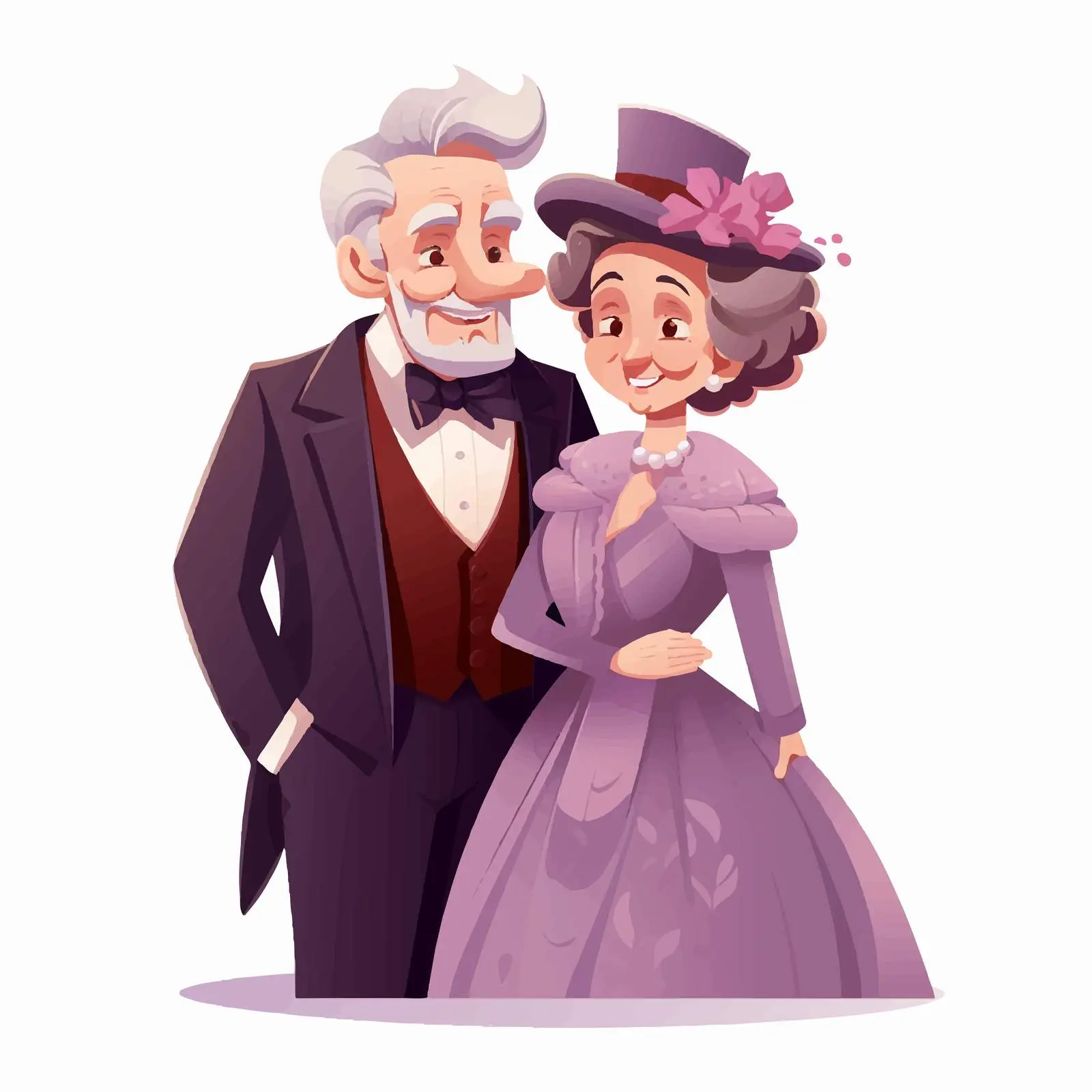Happy Couple Embracing Illustration — free download from Dotvec