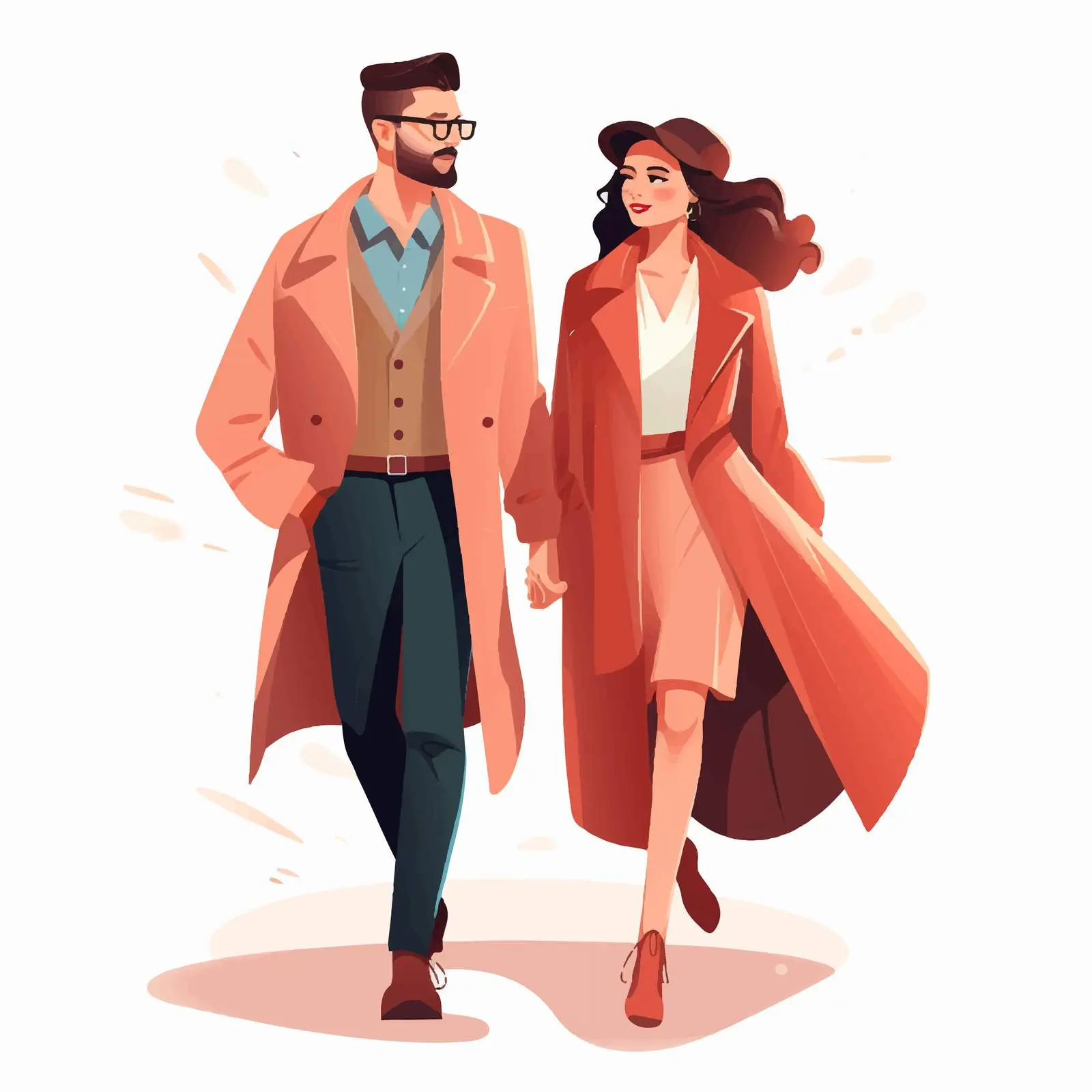 Elegant Evening Wear Couple Vector Art – free formal attire image from Dotvec