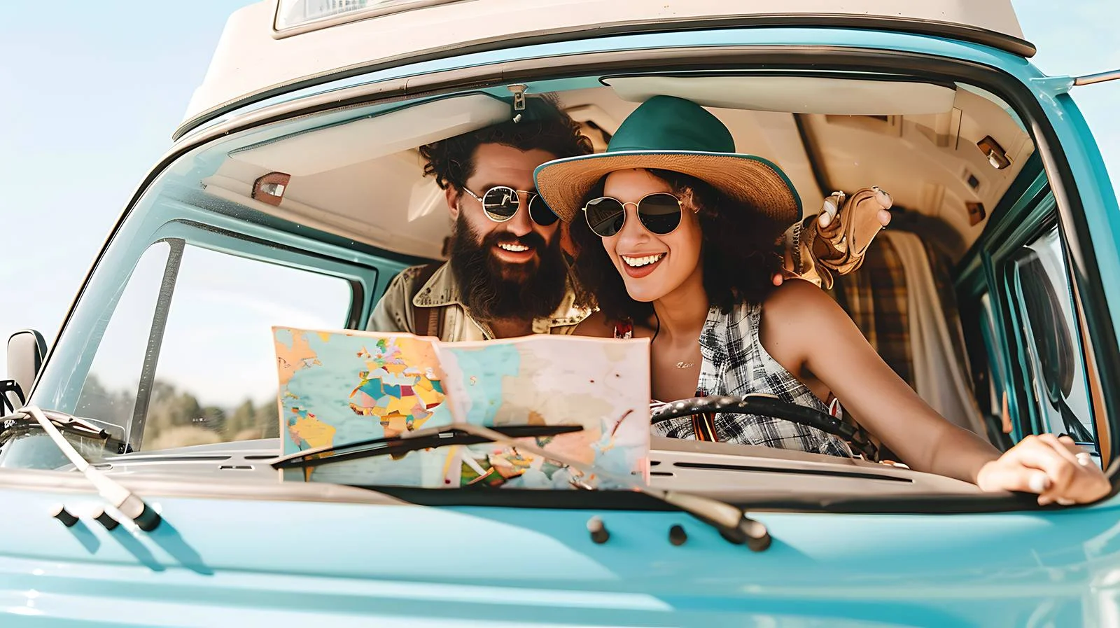 Exploring the Map on Road Trip — free download from Dotvec