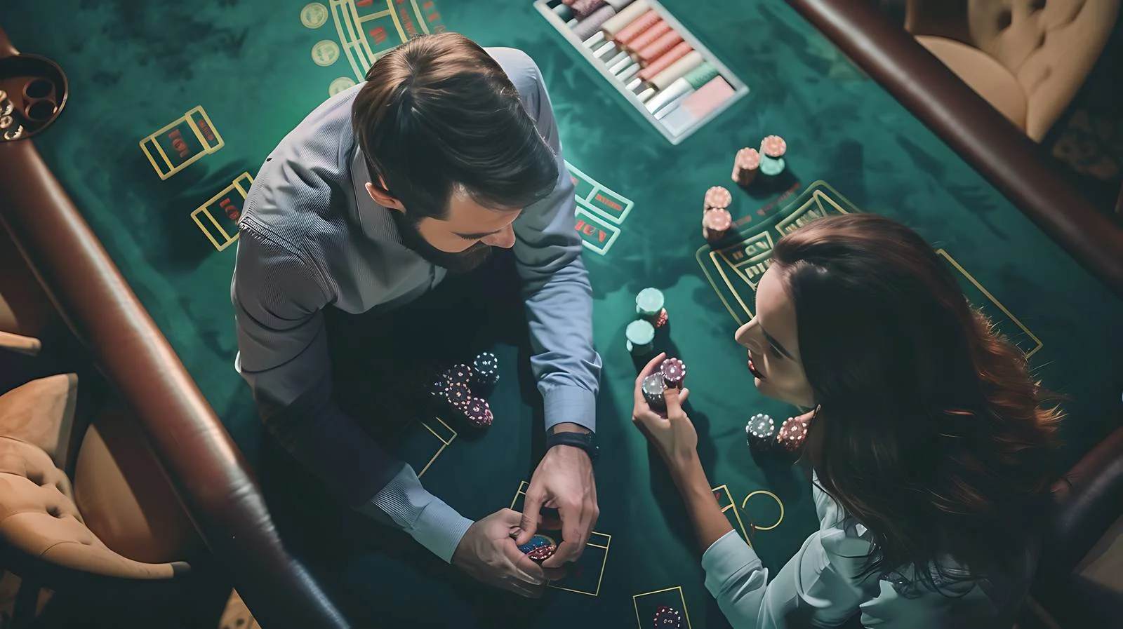 Couple Playing Poker in Casino — free download from Dotvec