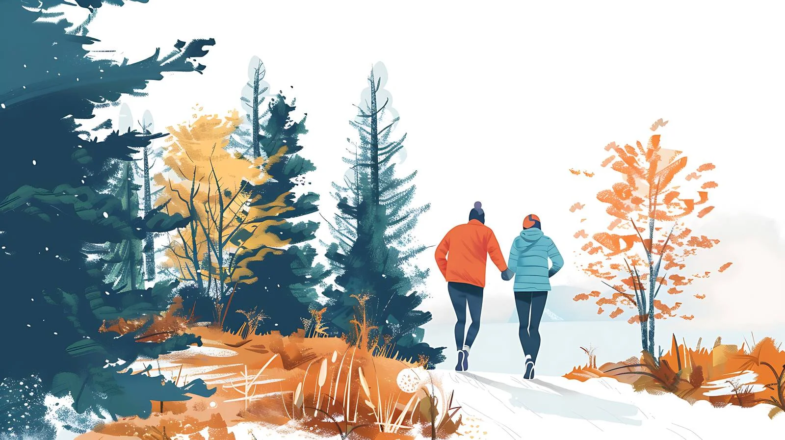 Environmental-conscious Couple on Forest Path — free download from Dotvec